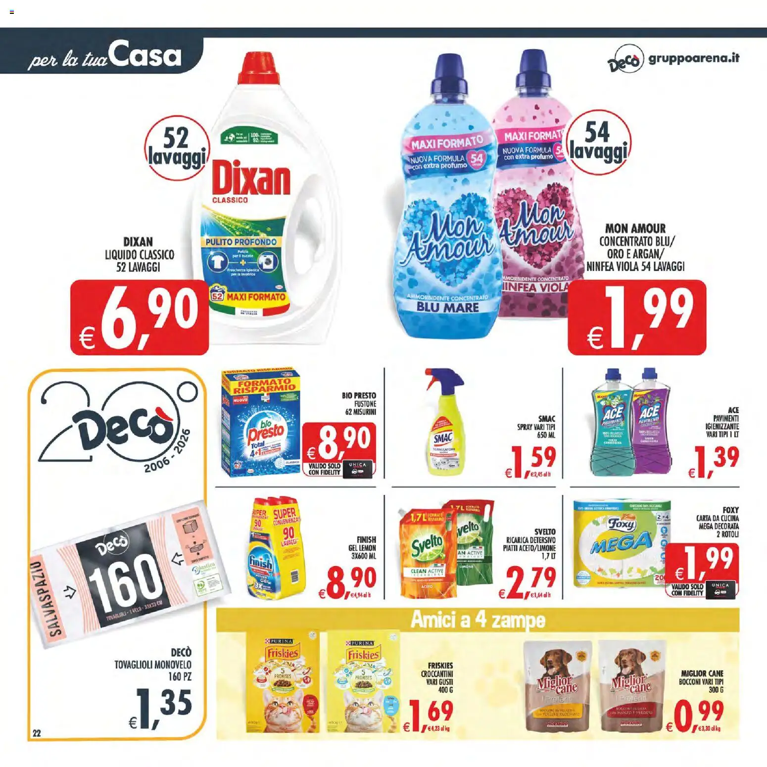 Volantino Decò del 11/08/2026 | Pagina: 28 | Prodotti: Ammorbidente, Manzo, Tacchino, Aceto