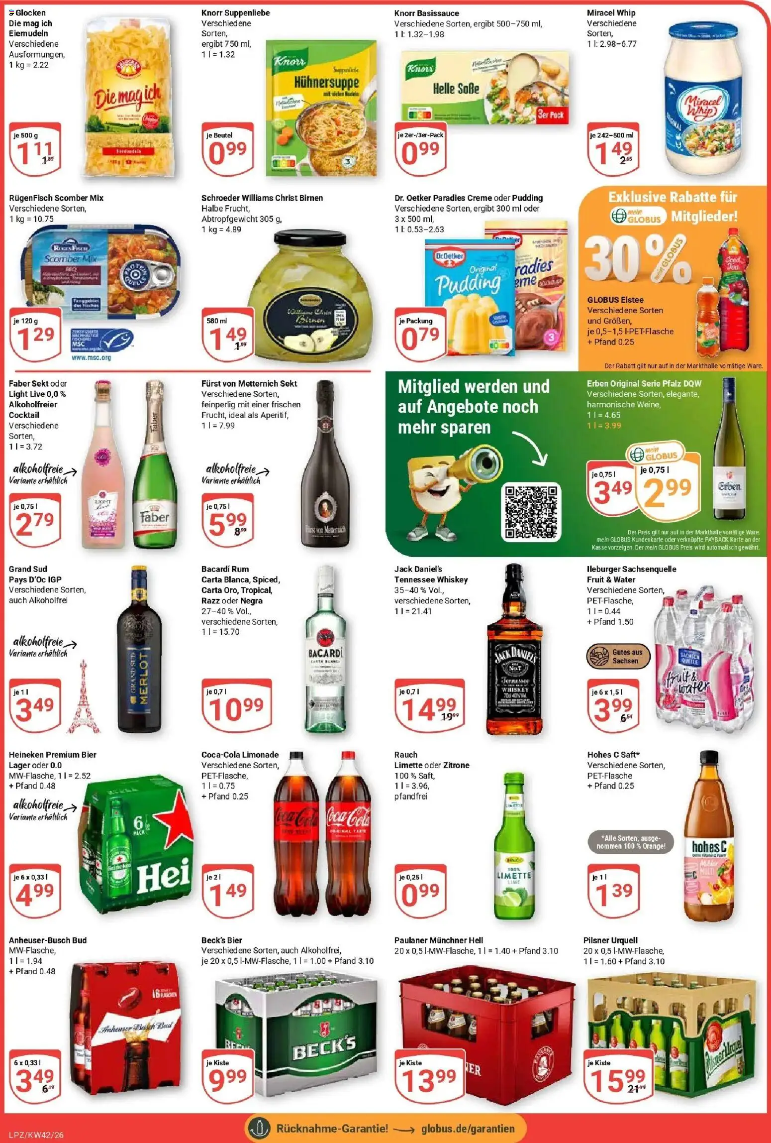 Globus Prospekt Leipzig (ab 12.10.2026) » Angebote online | Seite: 3 | Produkte: Bacardi, Coca cola, Sekt, Paulaner