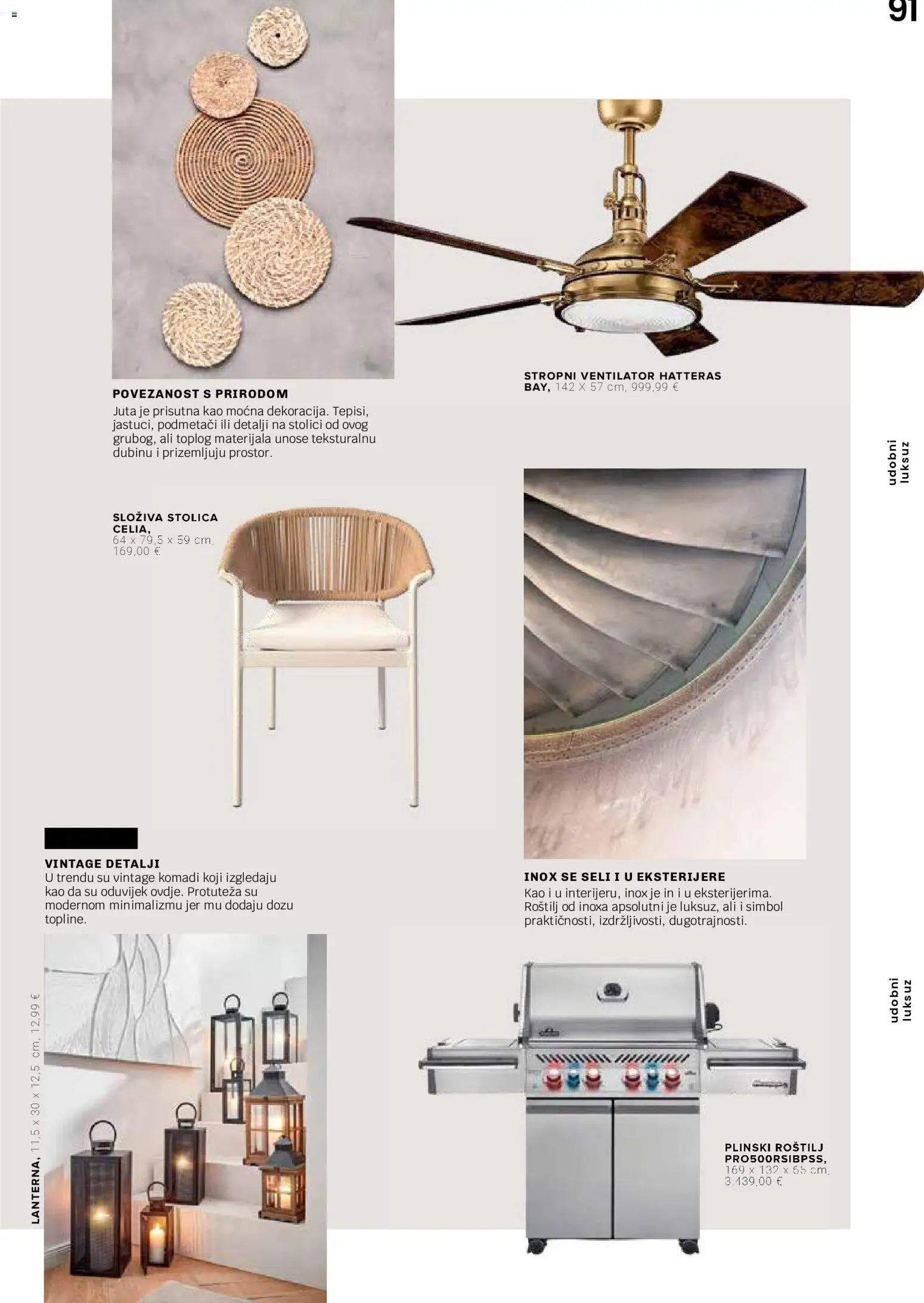 Lesnina katalog | vrijedi od 06.07.2026 | Stranica: 91 | Proizvodi: Roštilj, Ventilator, Stolica, Stropni ventilator
