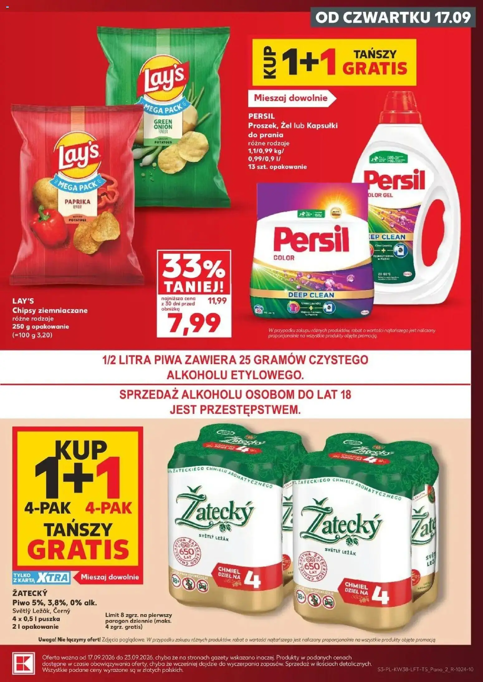Kaufland gazetka od 17.09.2026 - od jutra PDF | Strona: 3 | Produkty: Kapsułki, Potato chips, Leżak, Detergent
