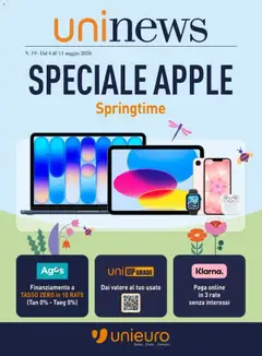 Anteprima del volantino Unieuro volantino Apple valido a partire dal 04.05.2026