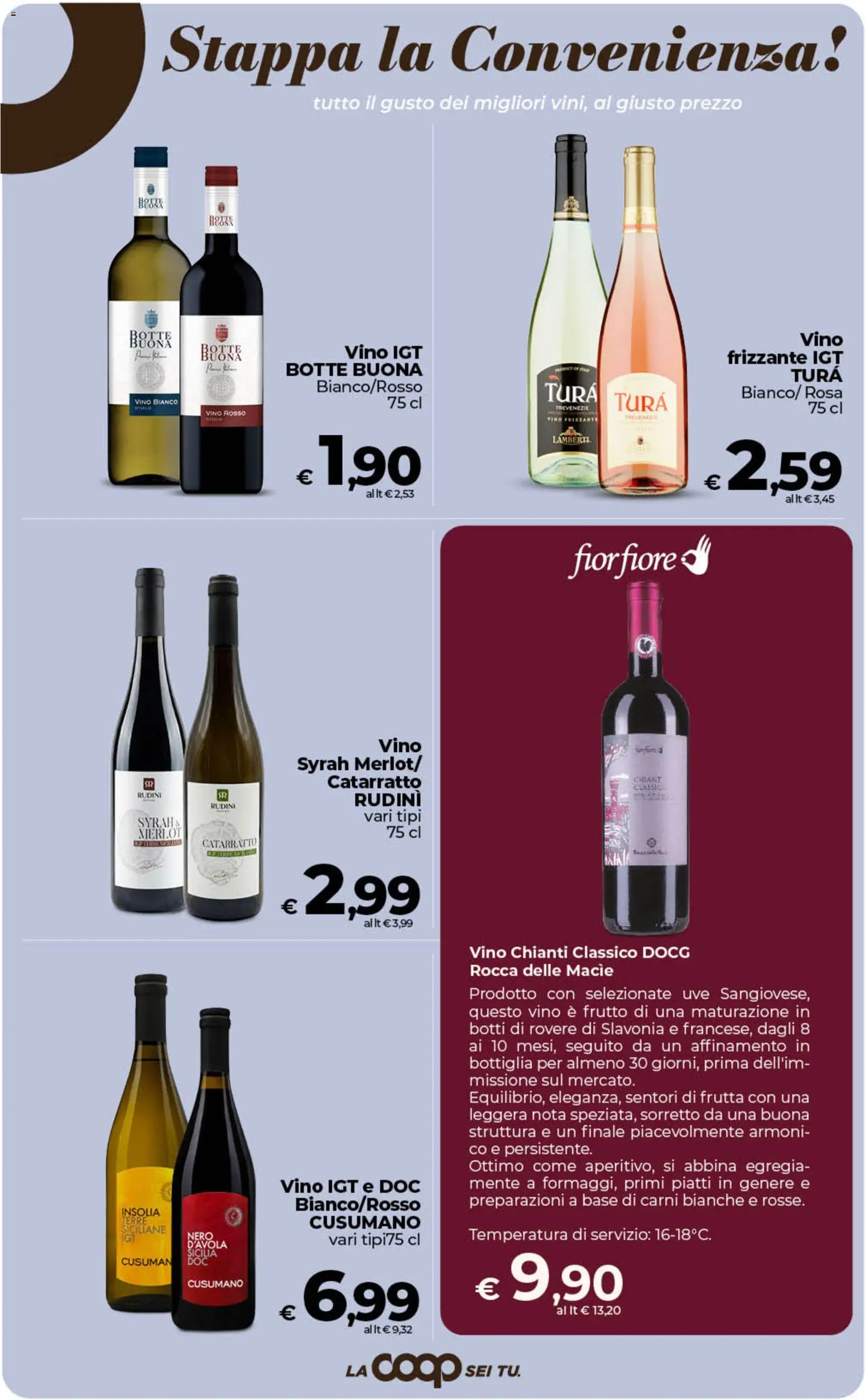 Volantino COOP del 01/09/2026 | Pagina: 25 | Prodotti: Frutta, Bottiglia, Vino rosso, Vino Chianti