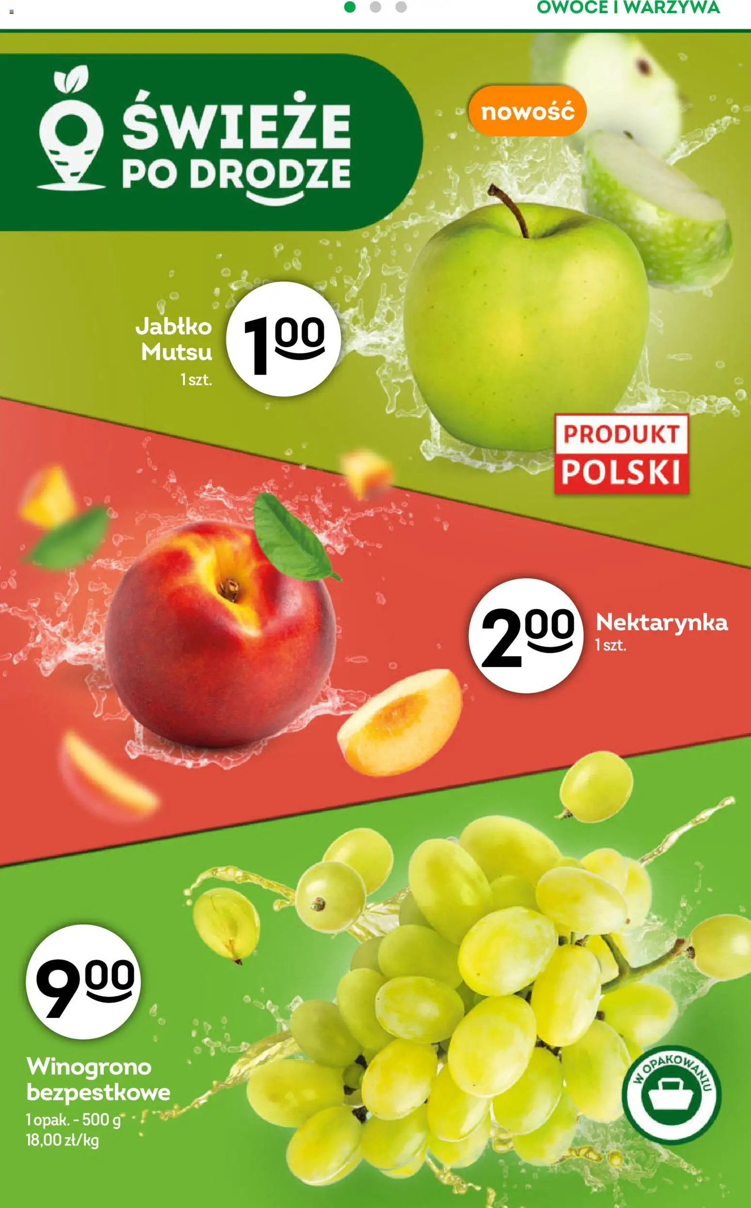 Żabka gazetka - Codzienne produkty od 10.08.2026 | Strona: 7 | Produkty: Nektarynka, Winogrono, Warzywa, Owoce