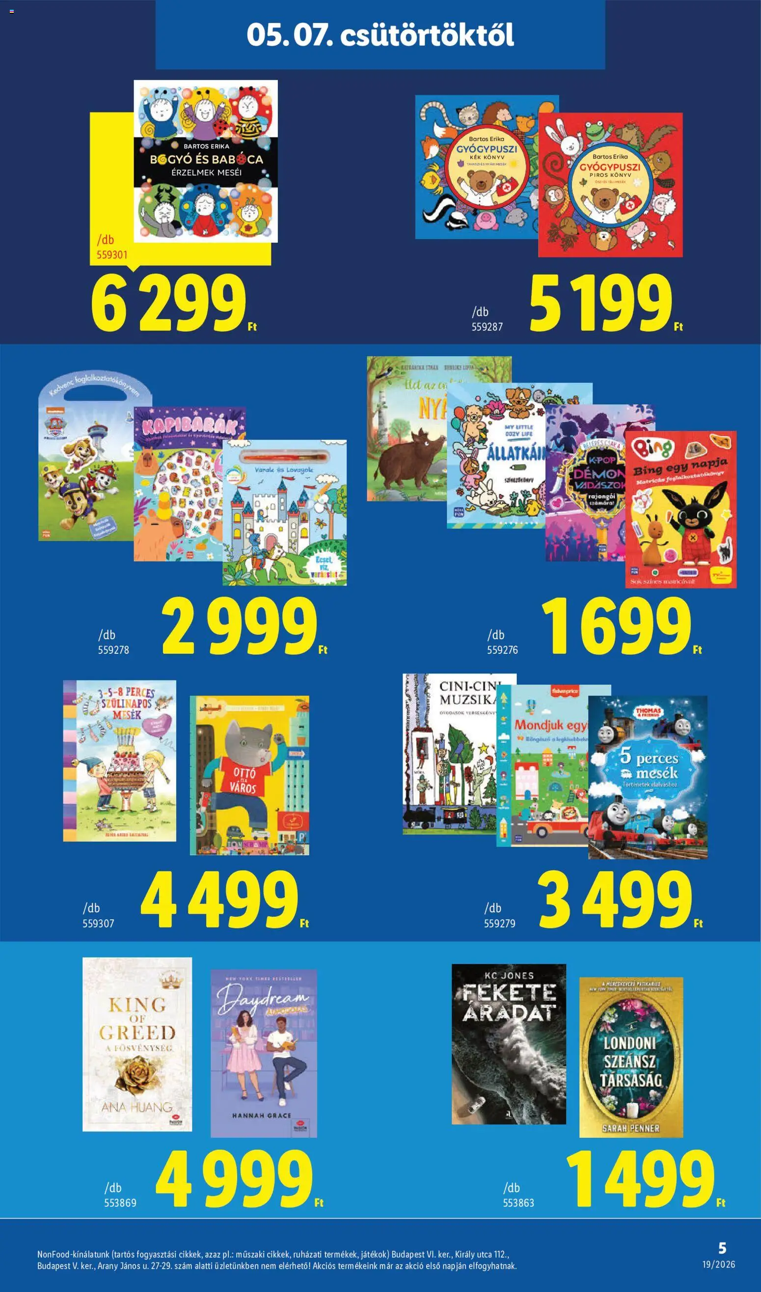 Lidl akciós ujság - amely érvényes a következő dátumtól: 07.05.2026 | Oldal: 5 | Termékek: Játékok