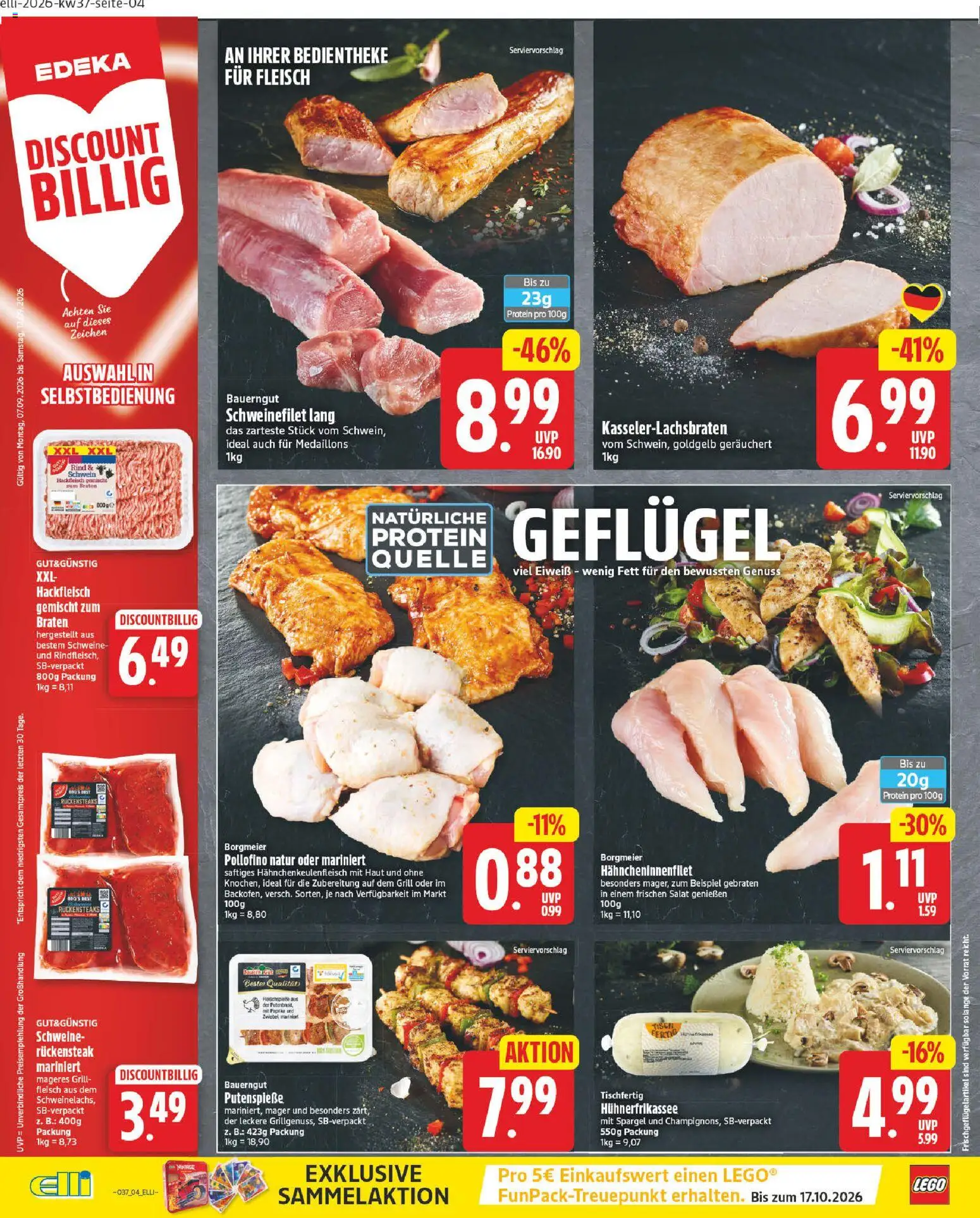 Elli Markt Prospekt – gültig ab 07.09.2026 | Seite: 4 | Produkte: Spargel, Schweinefilet, Bauerngut, Fleisch