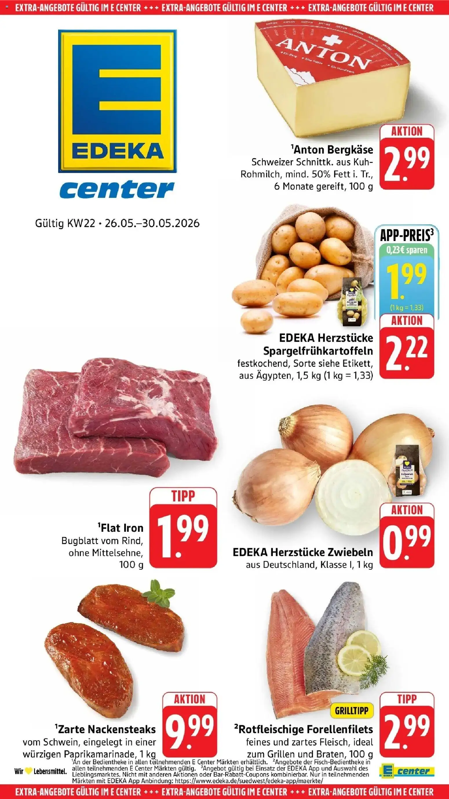 E center Prospekt Waldshut-Tiengen – gültig ab 26.05.2026 | Seite: 47 | Produkte: Nackensteaks, Zwiebeln