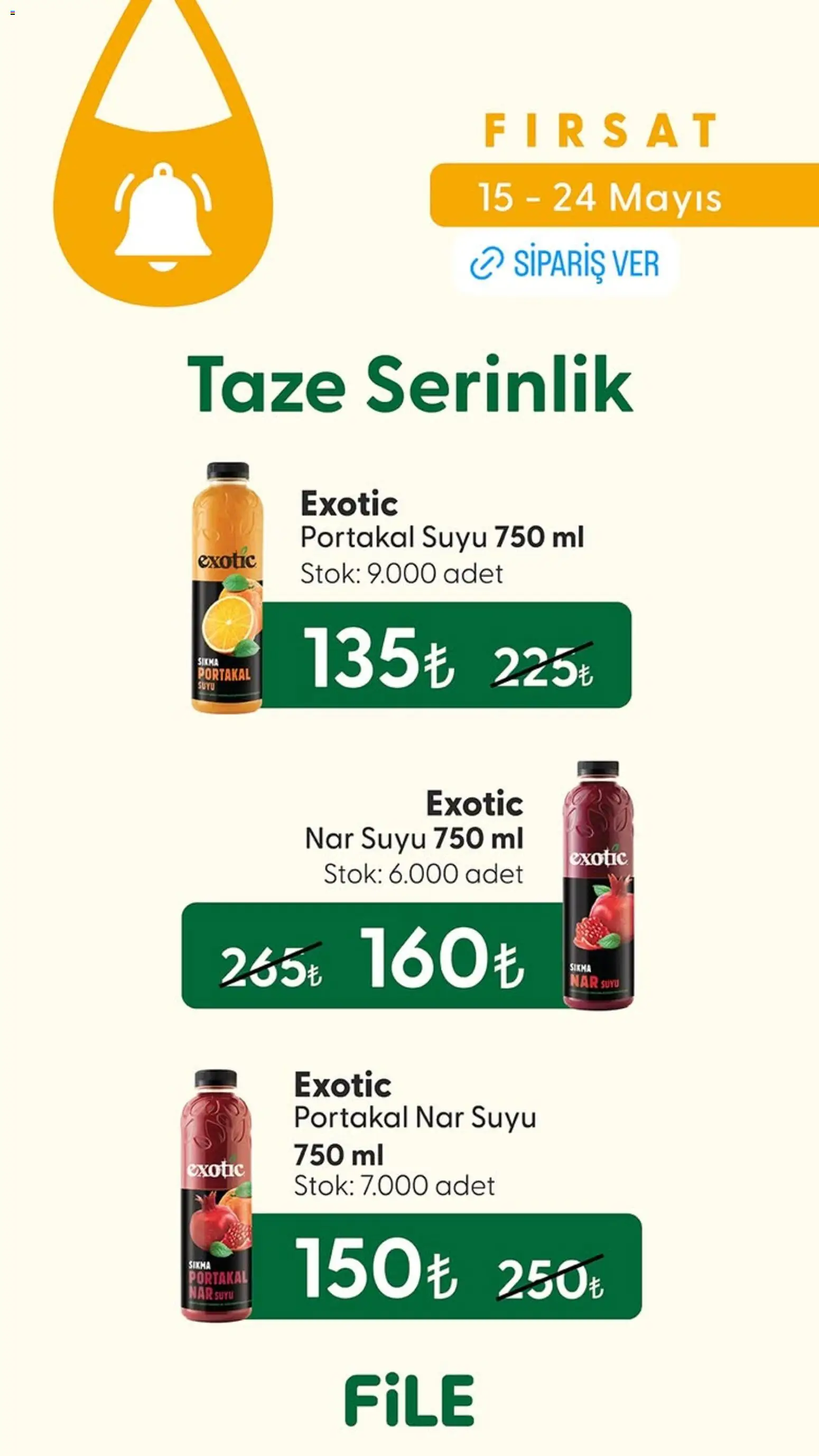 File Market İndirim - 15.05.2026 tarihinden itibaren geçerlidir | Sayfa: 1 | Ürünler: Portakal, Nar