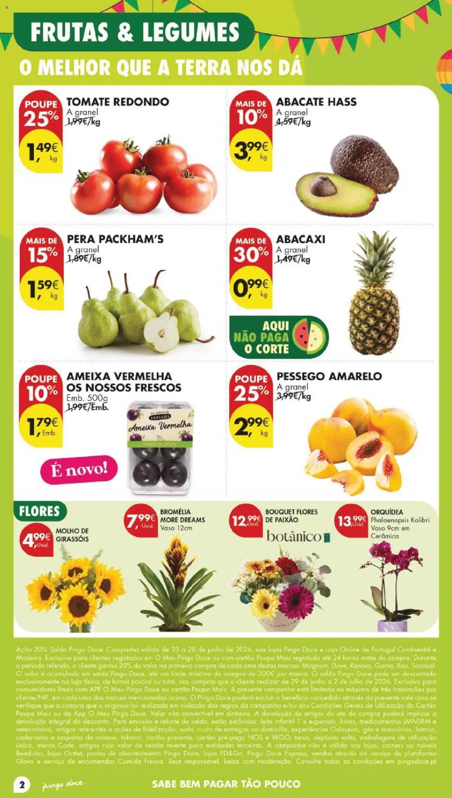 Pingo Doce folheto │ válido de 23/06/2026 | Página: 2 | Produtos: Leite infantil, Leite, Vaso, Abacate
