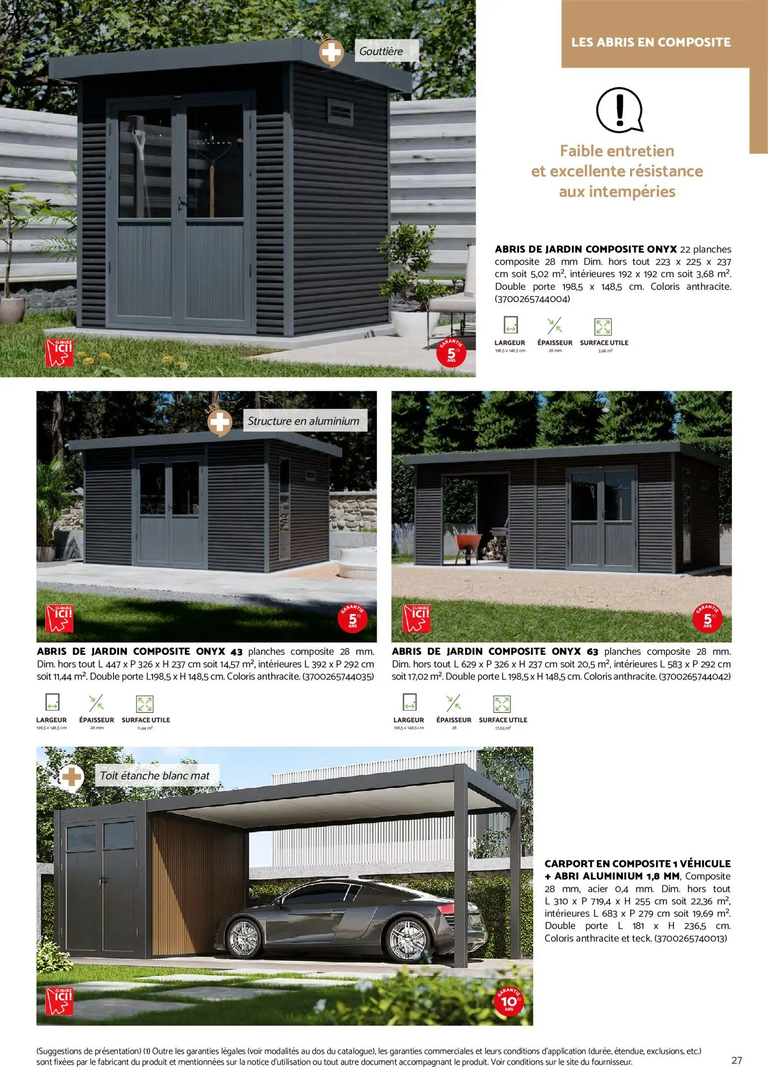 {H1} | Page: 27 | Produits: Gouttière, Porte