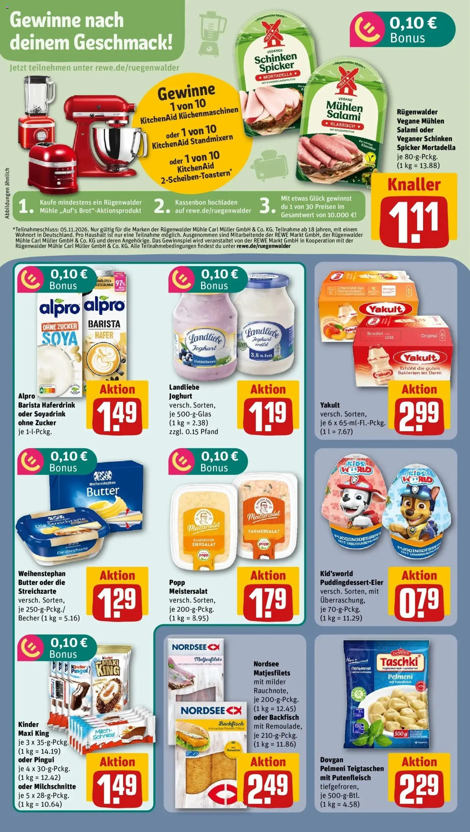 REWE Prospekt ab 12.10.2026 zum Blättern » Angebote | Seite: 8 | Produkte: Butter, Weihenstephan butter, Salami, Schinken