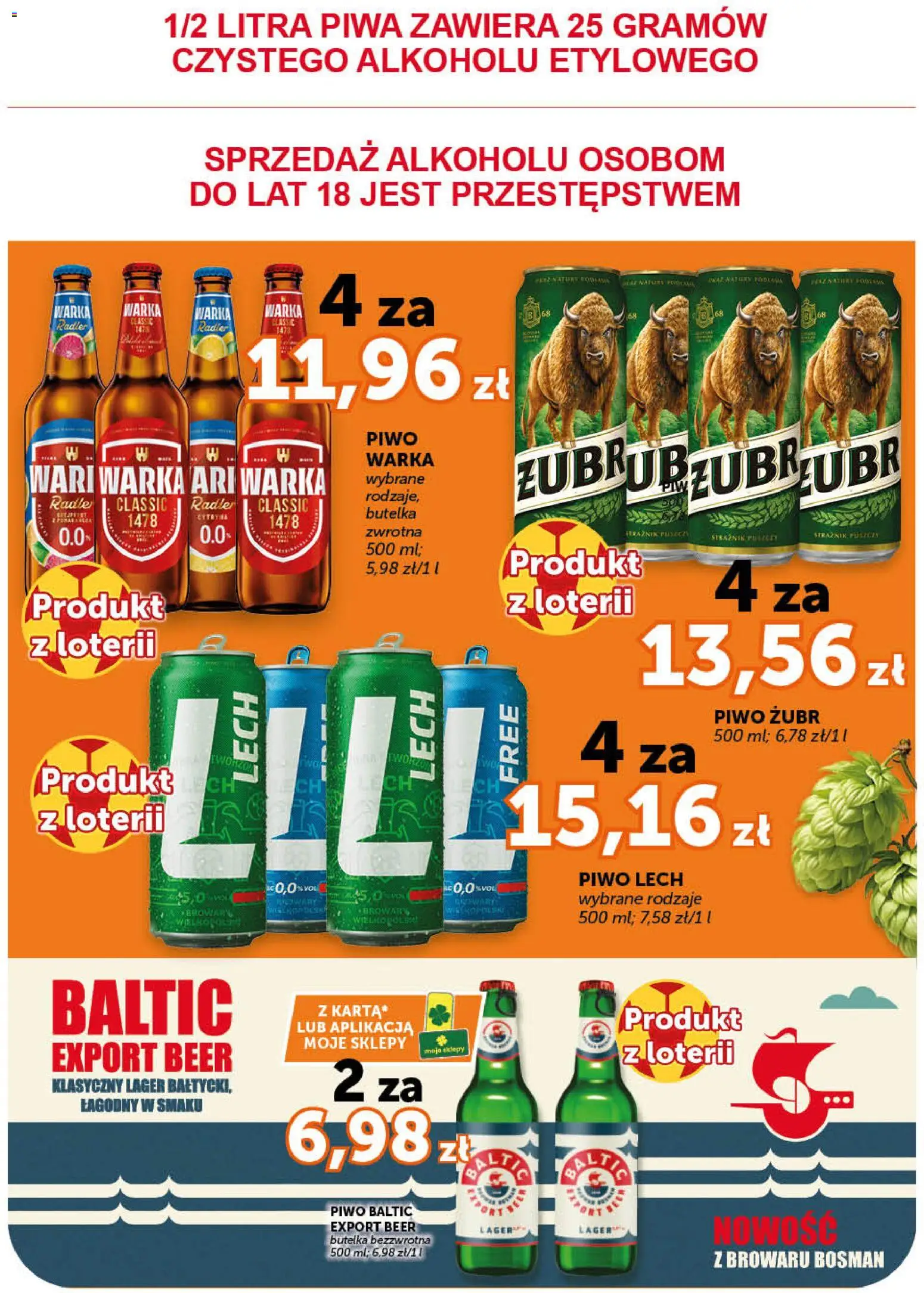 ABC gazetka od 11.06.2026 | Strona: 15 | Produkty: Piwo żubr, Warka, Piwo