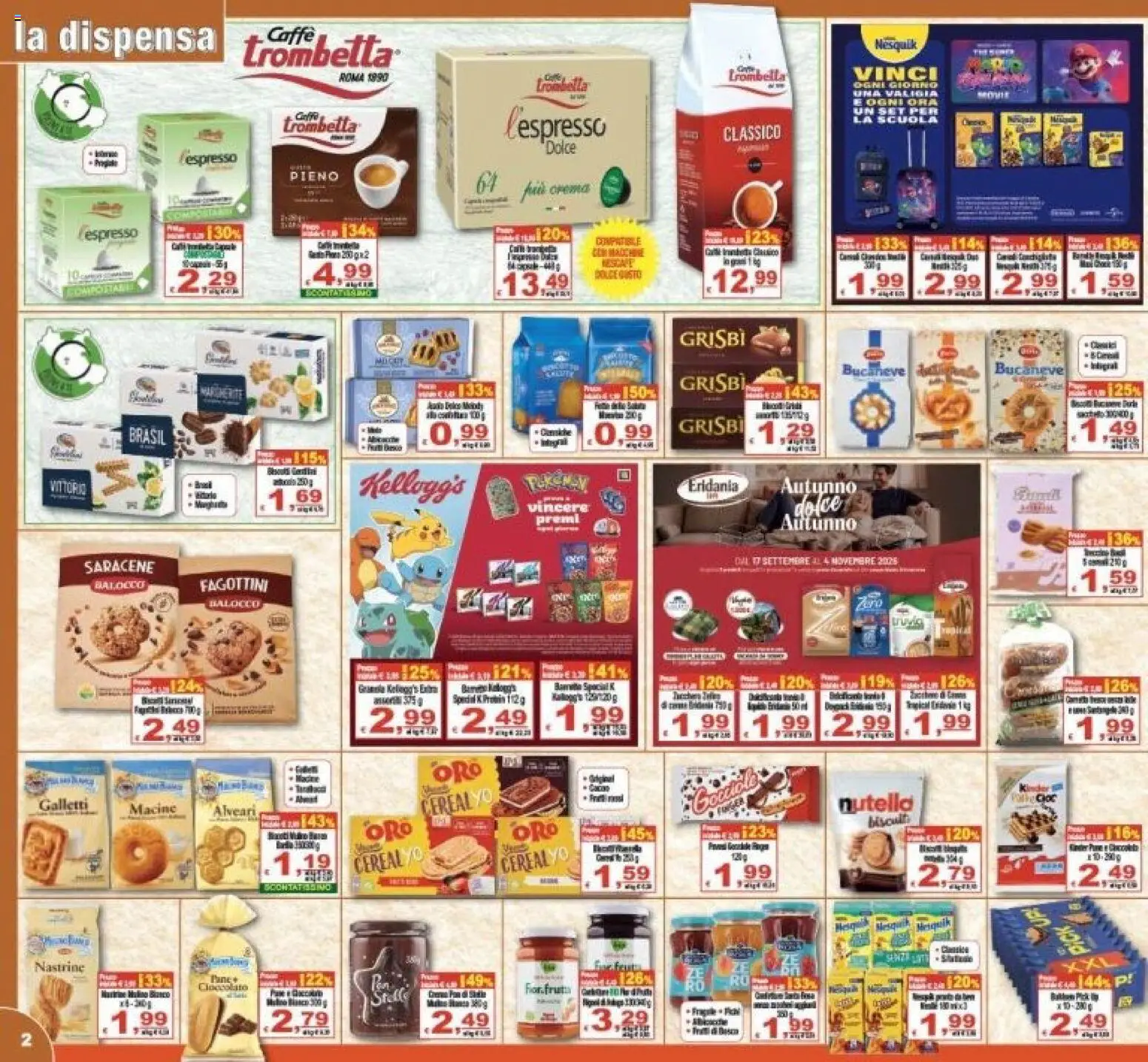 Volantino CTS del 23/09/2026 | Pagina: 2 | Prodotti: Caffè, Cioccolato, Valigia, Nutella