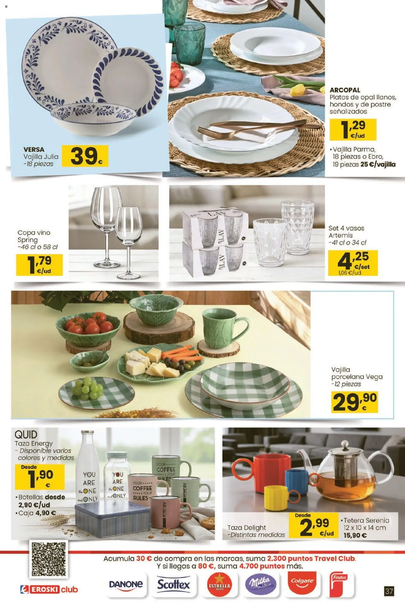 Eroski Qué planazo │ válido desde el 26.03.2026 | Página: 37 | Productos: Tetera, Vasos, Βρεφικό κρεβάτι, Caja