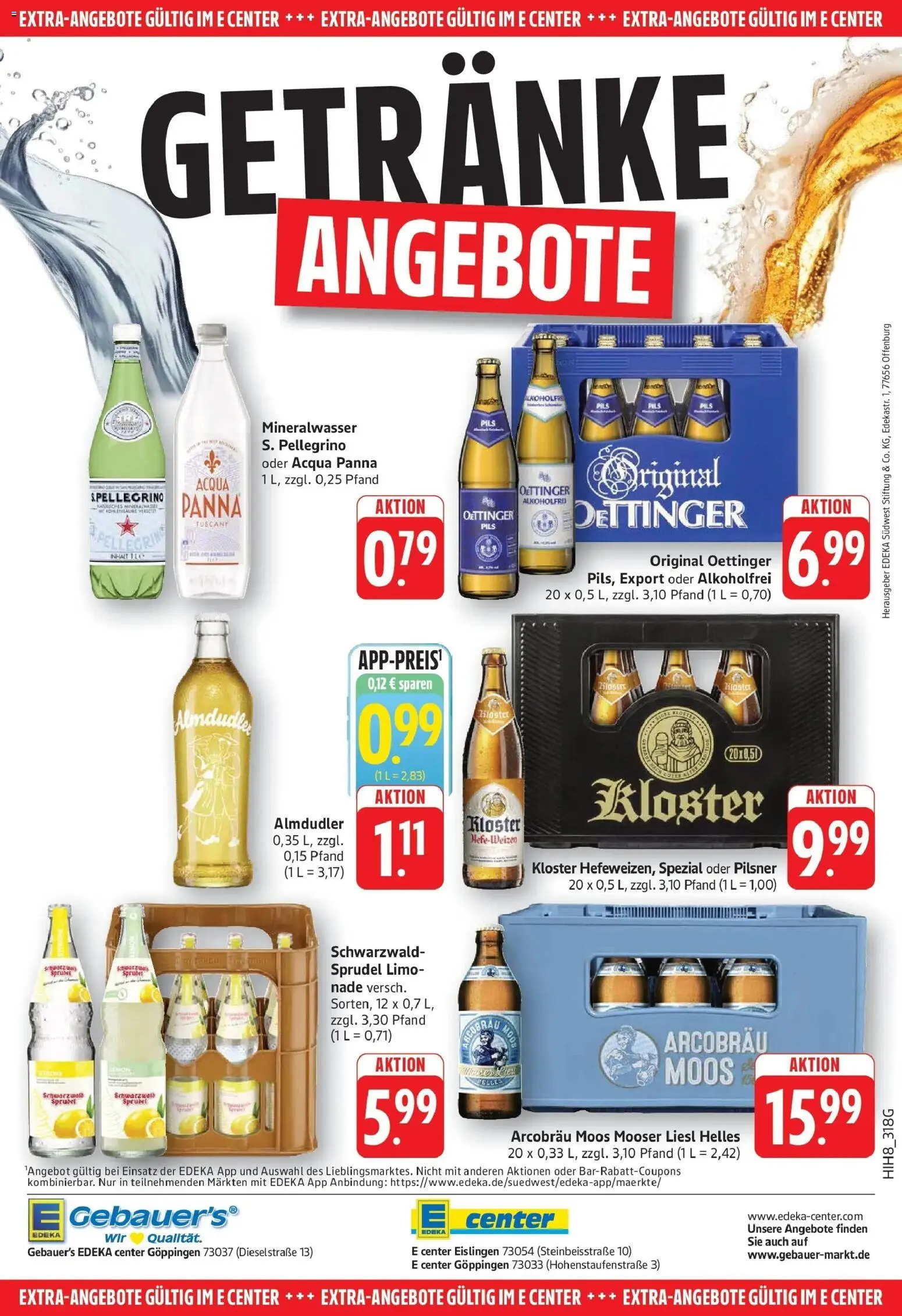 Edeka prospekt Göppingen	 – gültig ab 04.05.2026 | Seite: 34 | Produkte: Pils, Limonade, Oettinger, Mineralwasser