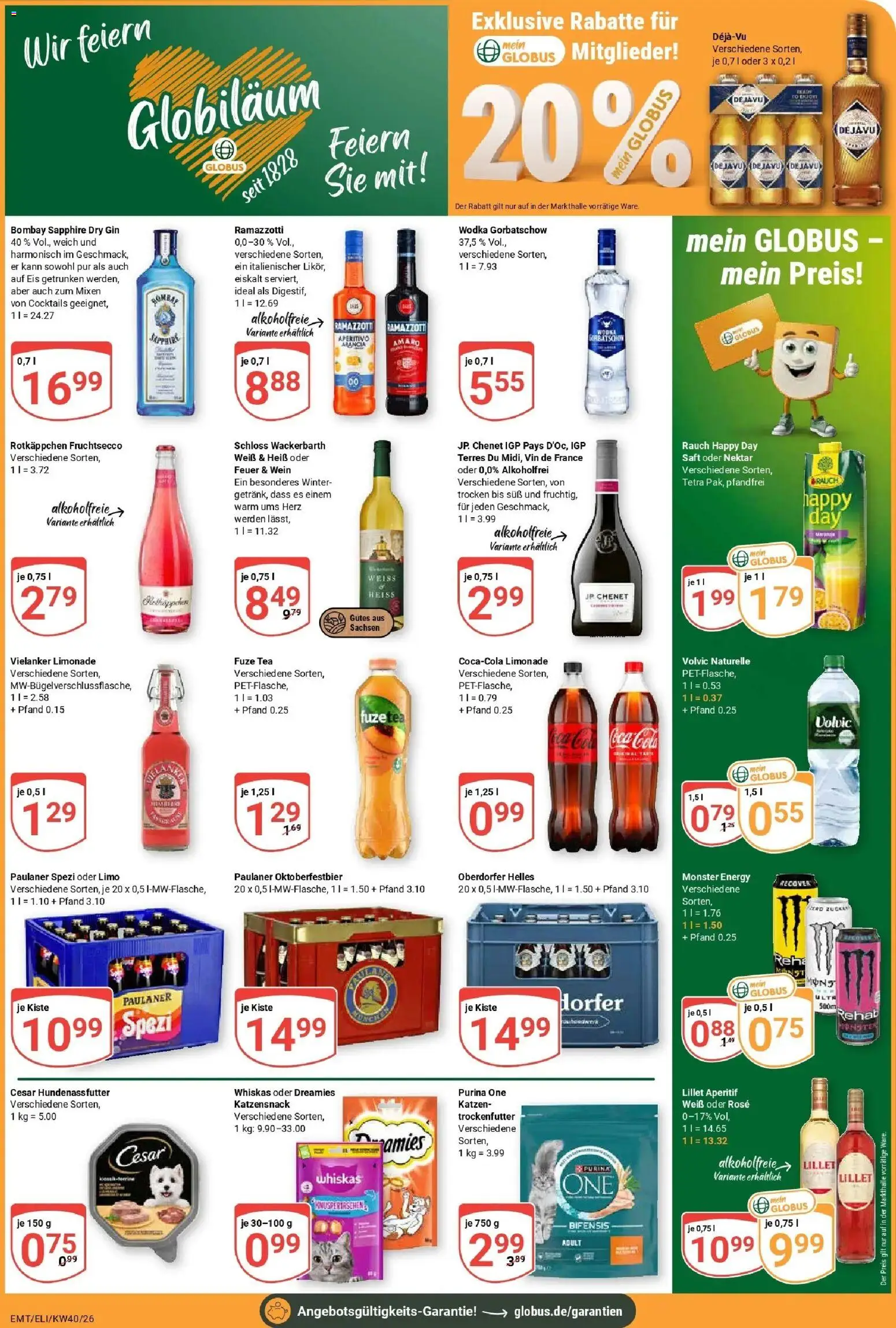 Globus Prospekt Erfurt-Linderbach (ab 28.09.2026) » Angebote online | Seite: 5 | Produkte: Coca cola, Energy, Limonade, Gin