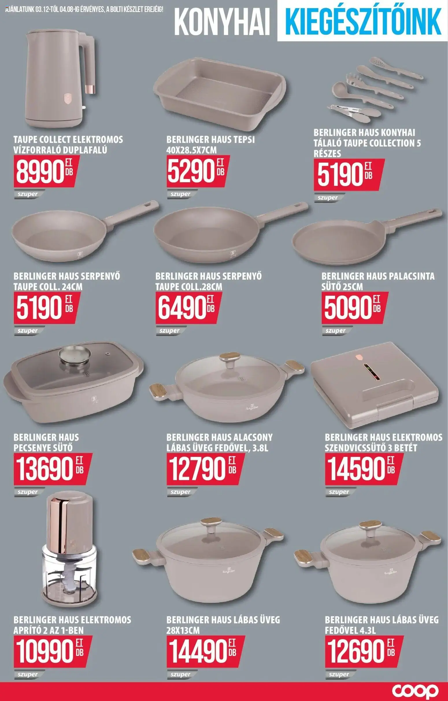COOP Szolnok akciós ujság - amely érvényes a következő dátumtól: 12.03.2026 | Oldal: 10 | Termékek: Aprító, Sütő, Szendvicssütő, Serpenyő