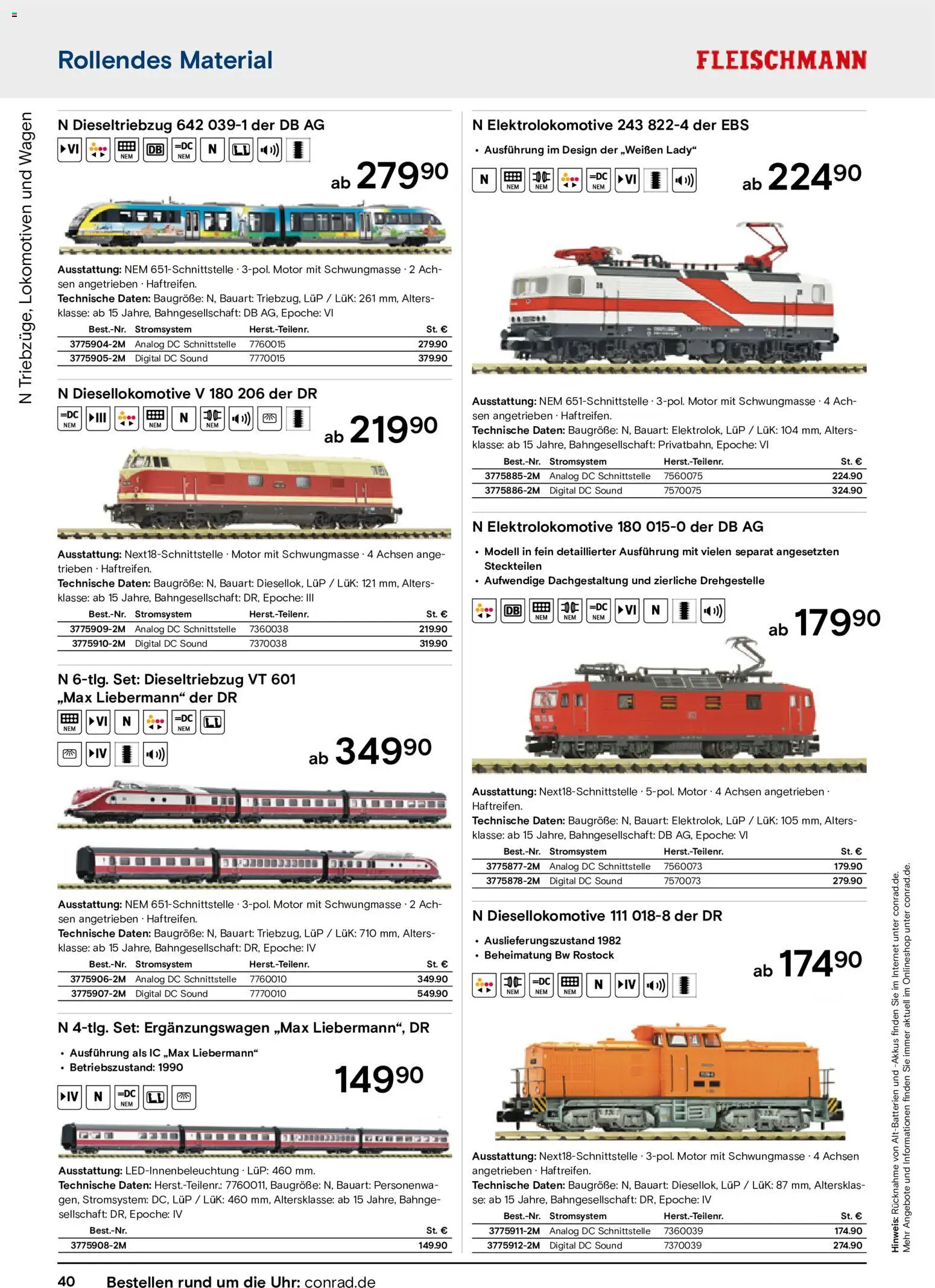 Conrad Modellbahn Katalog – gültig ab 07.09.2026 | Seite: 44 | Produkte: Uhr