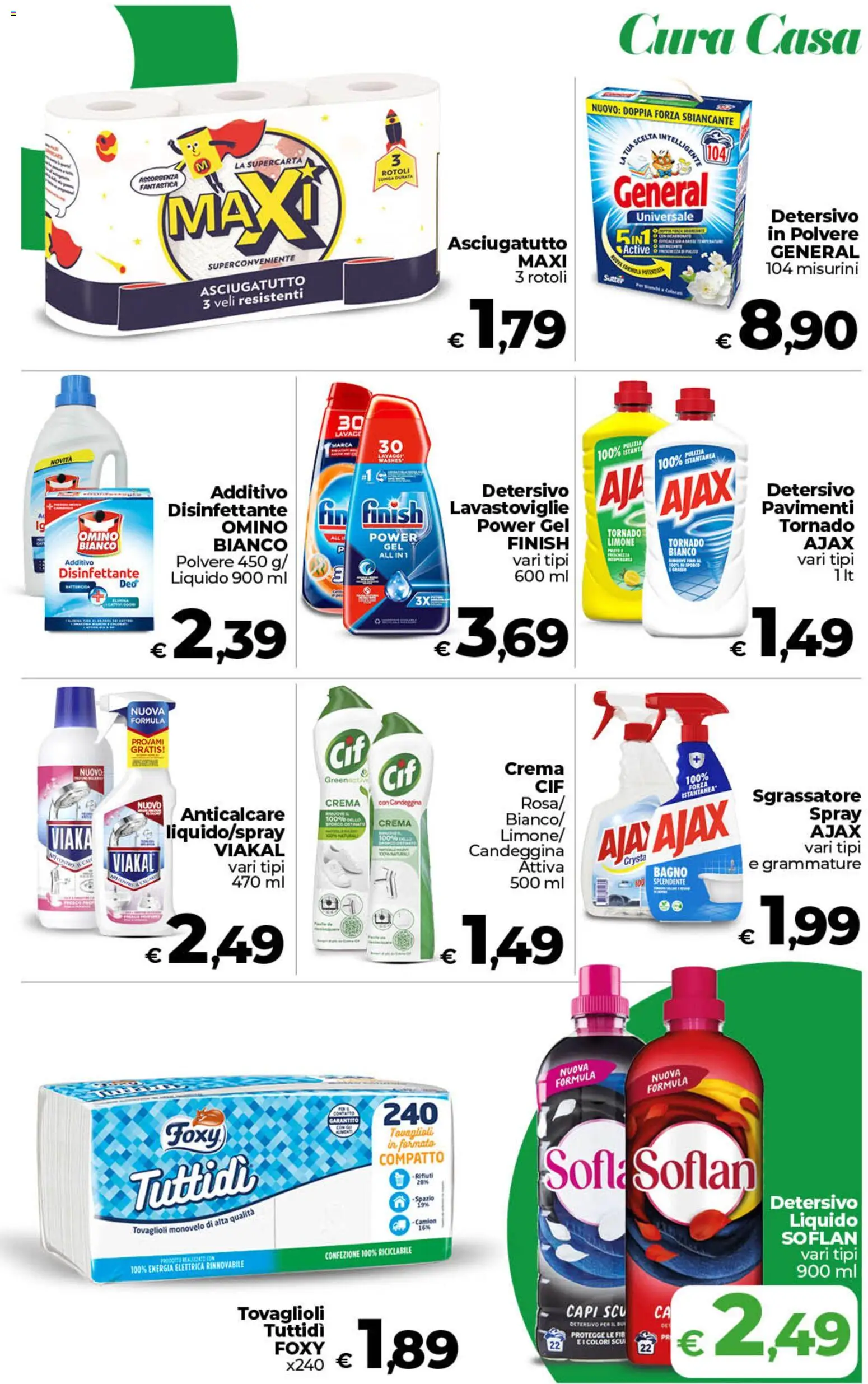 Volantino COOP del 09.06.2026 | Pagina: 20 | Prodotti: Candeggina, Sgrassatore, Lavastoviglie, Asciugatutto