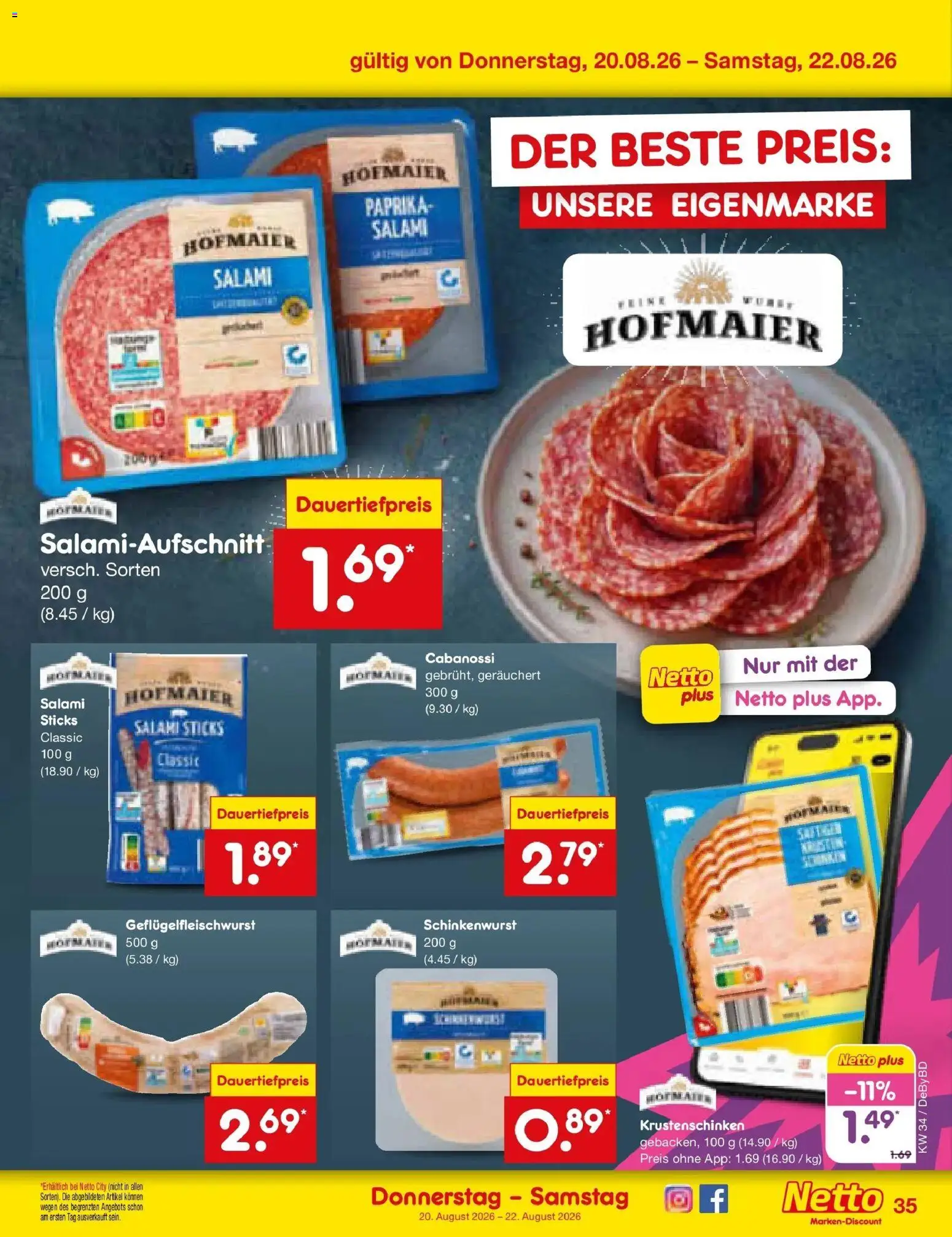 Netto Marken-Discount Prospekt Buttenwiesen – gültig ab 17.08.2026 | Seite: 53 | Produkte: Paprika, Salami