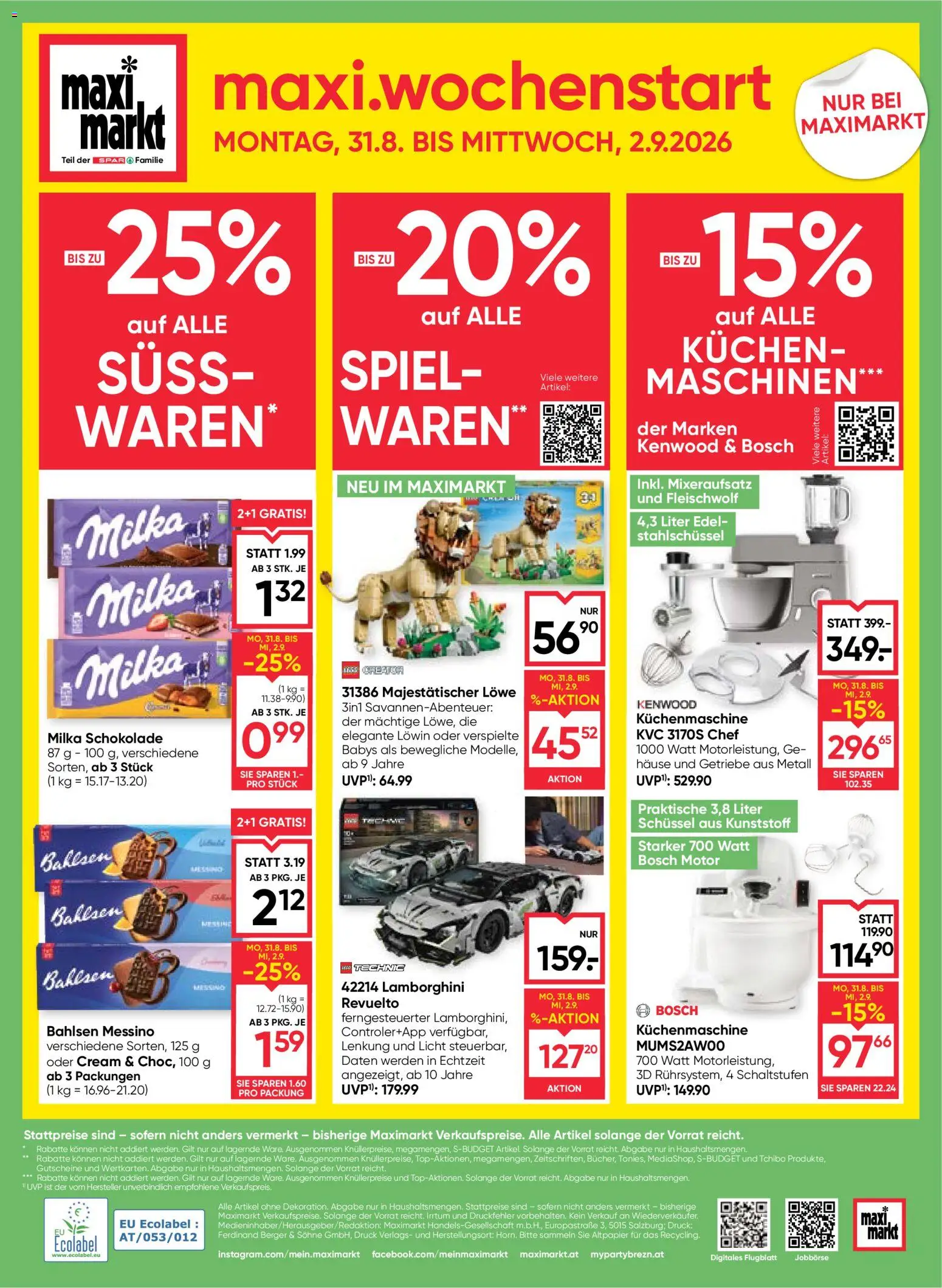 Maximarkt Flugblatt gültig ab 27.08.2026 | Seite: 24 | Produkte: Spiel, Schokolade