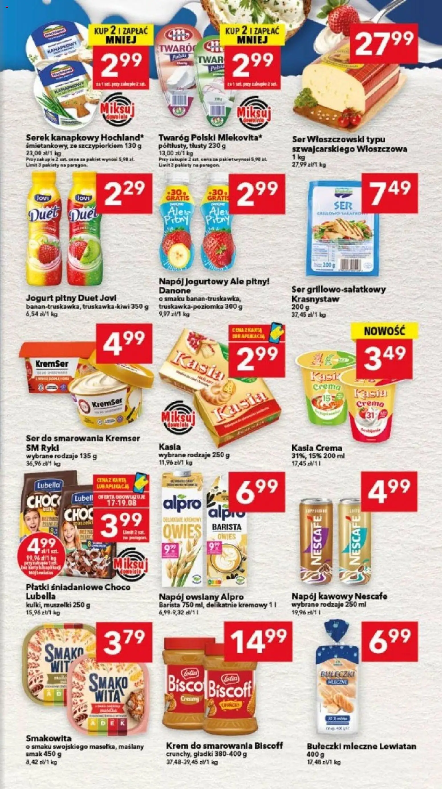 Lewiatan gazetka - Bydgoszcz od 13.08.2026 | Strona: 3 | Produkty: Nescafe, Płatki śniadaniowe, Ser, Krem