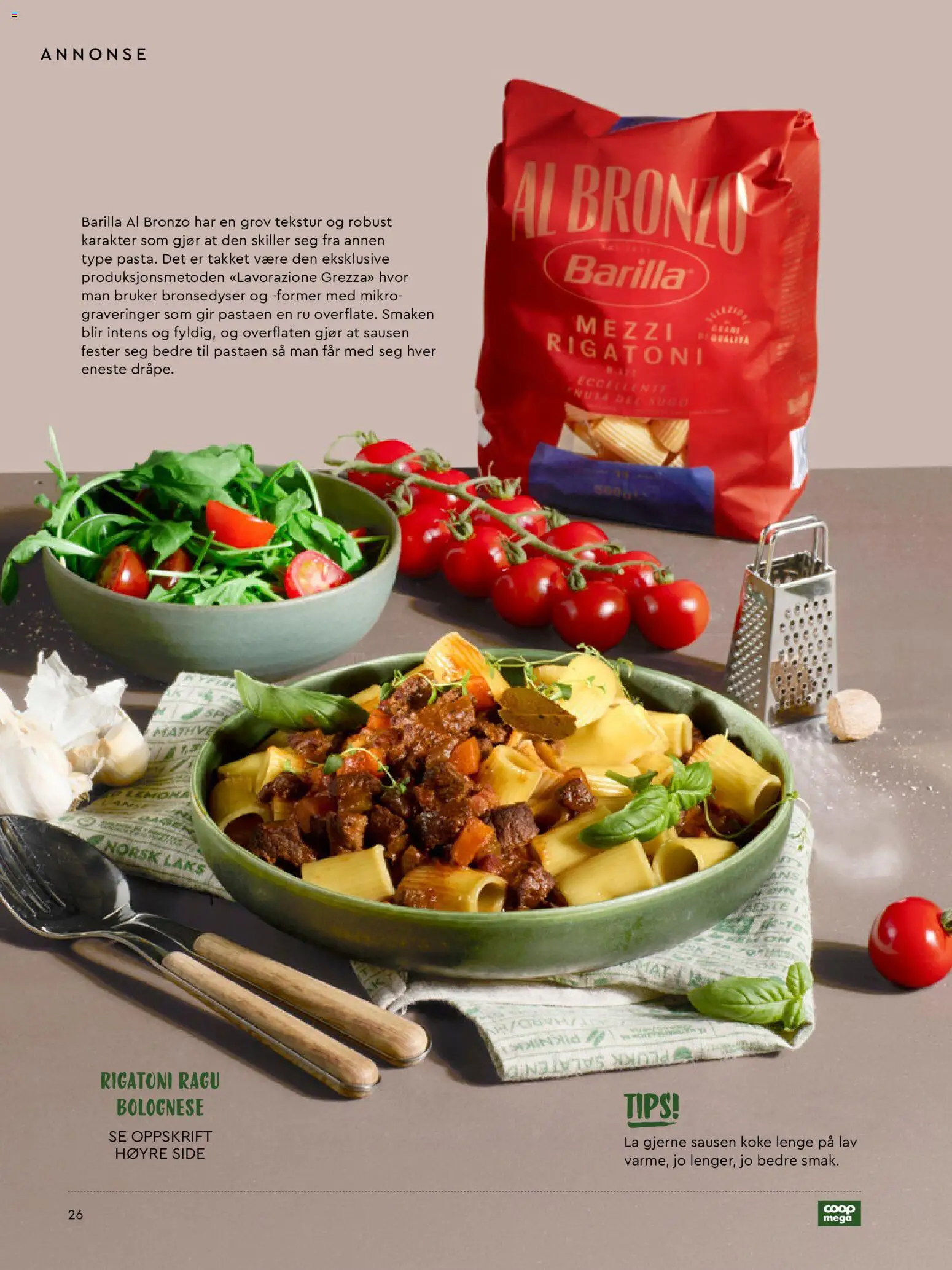{H1} | Side: 26 | Produkter: Barilla, Laks