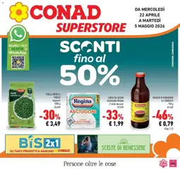 Anteprima del volantino Conad - Sconti fino al 50% valido a partire dal 22.04.2026