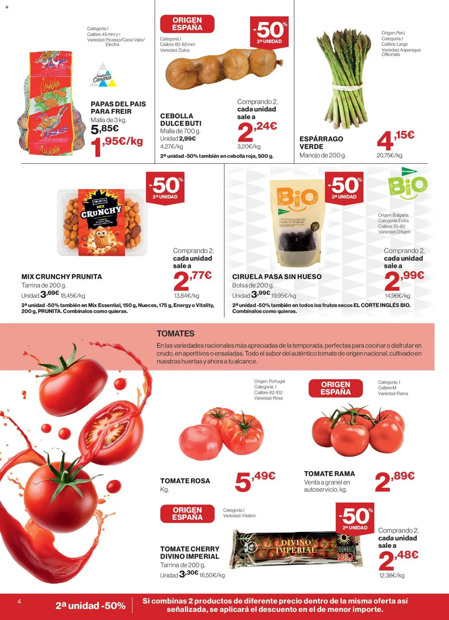 Supercor Canarias │ válido desde el 16/07/2026 | Página: 4 | Productos: Tomates, Frutos secos, Παγωμένο τσάι, Bolsa