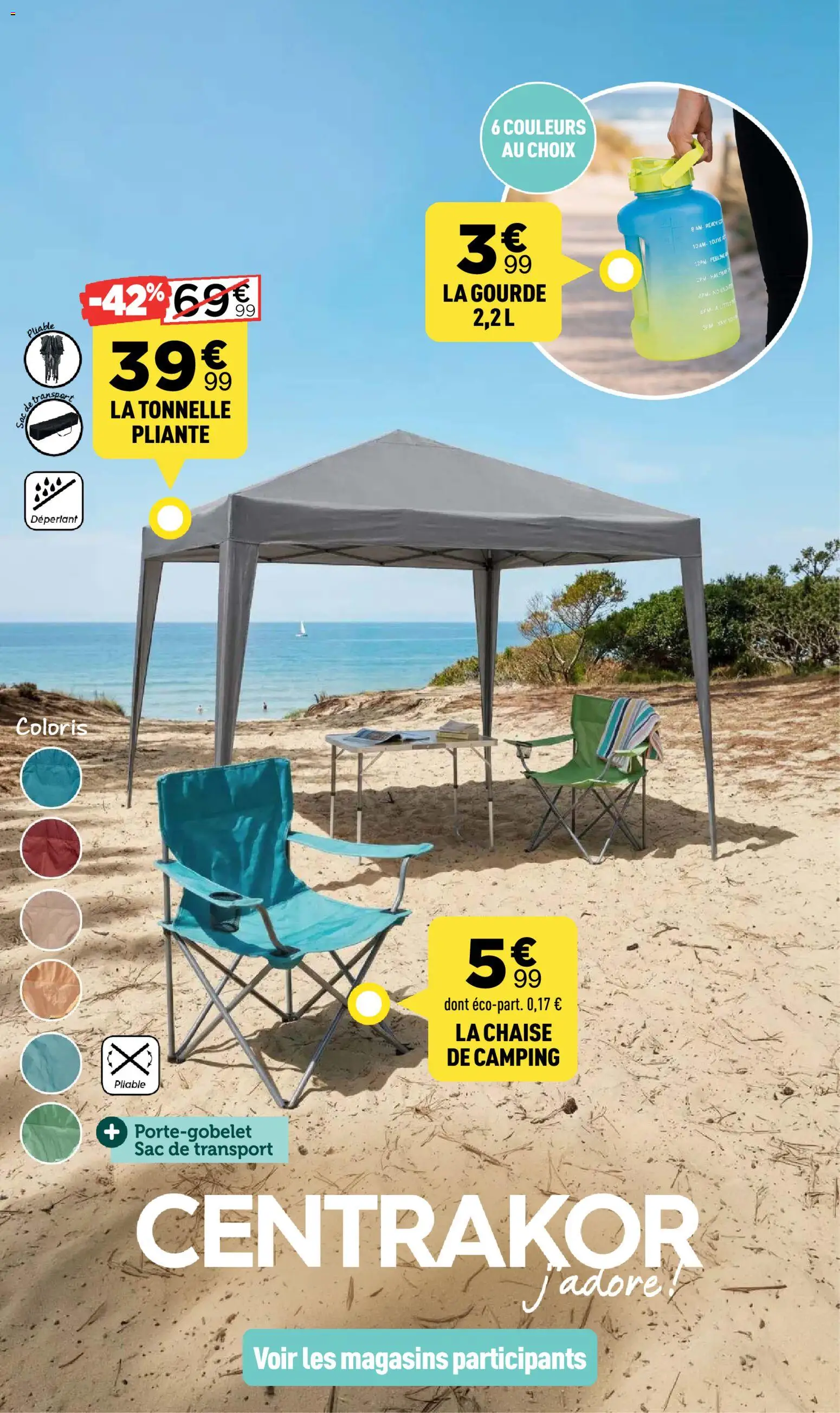 {H1} | Page: 1 | Produits: Sac de transport, Tonnelle pliante, Chaise, Chaise de camping