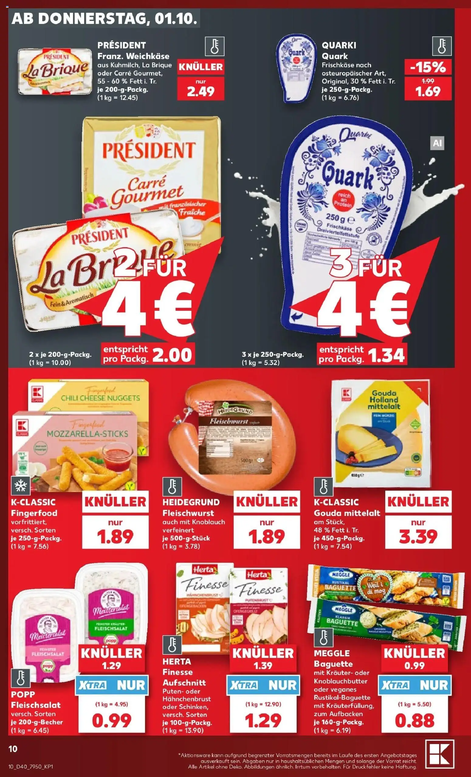 Prospekt Kaufland ab 28.09.2026 » Angebote Online zum Blättern | Seite: 20 | Produkte: Gouda, Knoblauch, Chili, Frischkase