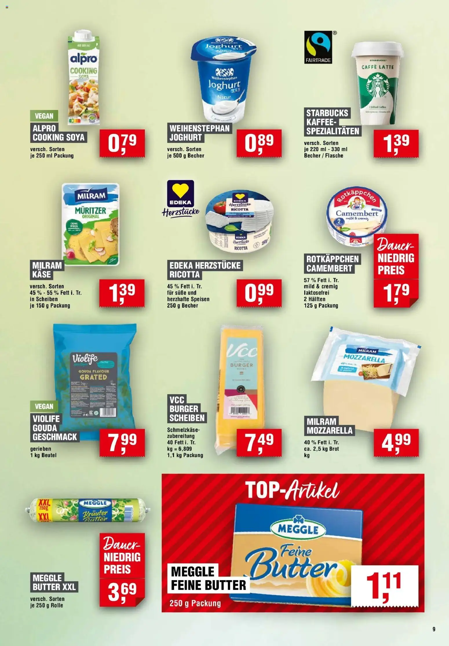 Edeka Prospekt Freiburg – gültig ab 20.08.2026 | Seite: 9 | Produkte: Kaffee, Spezialitäten, Milram, Rotkäppchen