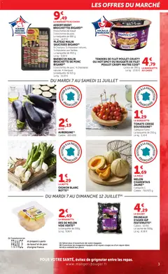 bi1 - Prévisualisation de bi1 Spécial produits français à prix bas valide à partir de 30/06/2026 | Page: 3 | Produits: Melon, Plateau, Pruneaux, Viande