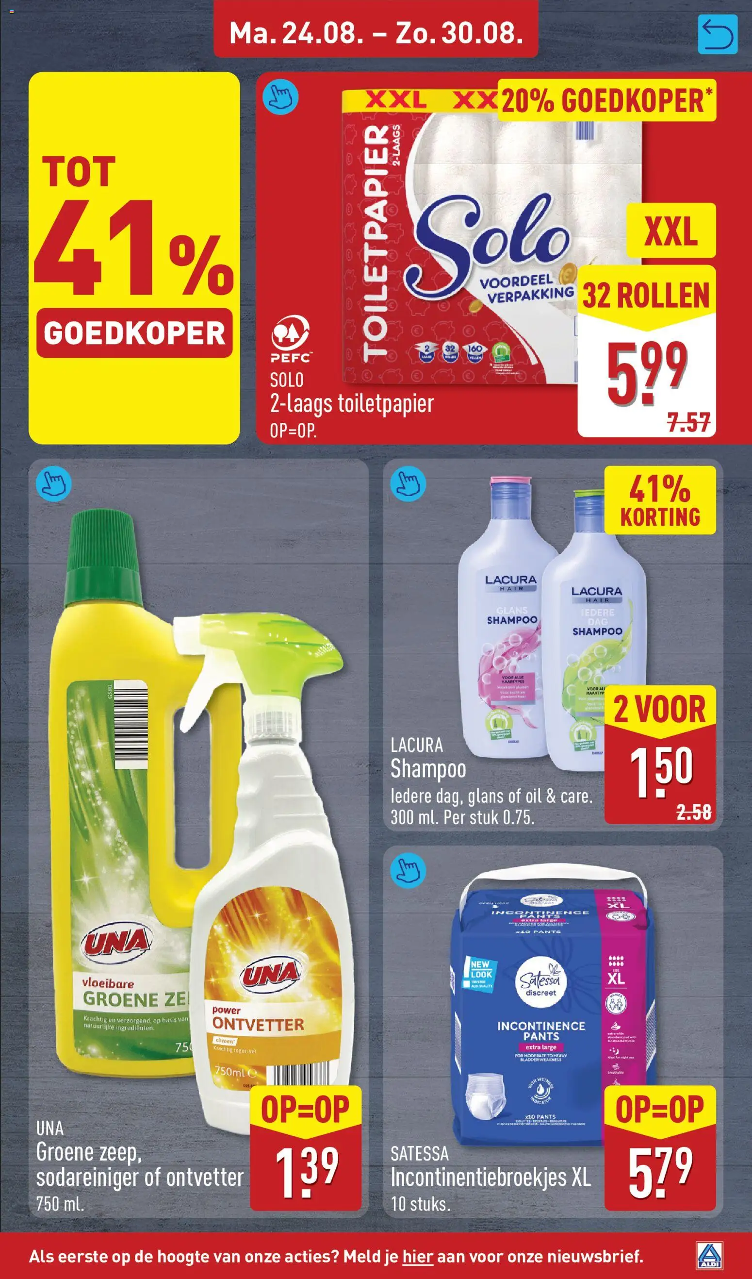 {H1} | Pagina: 21 | Producten: Toilet, Toiletpapier, Shampoo