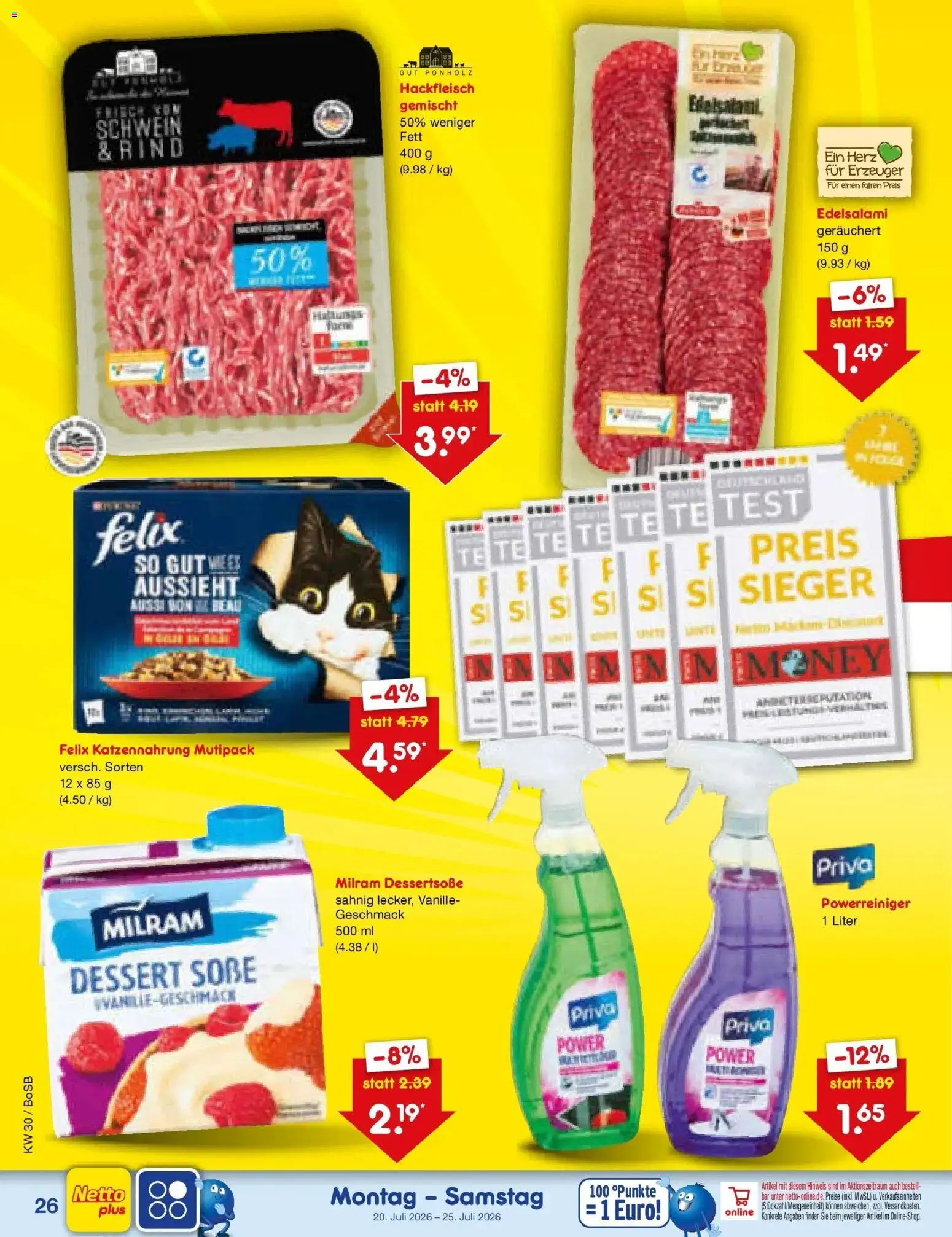 Netto Marken-Discount Prospekt Stadtlohn – gültig ab 20.07.2026 | Seite: 42 | Produkte: Milram, Hackfleisch