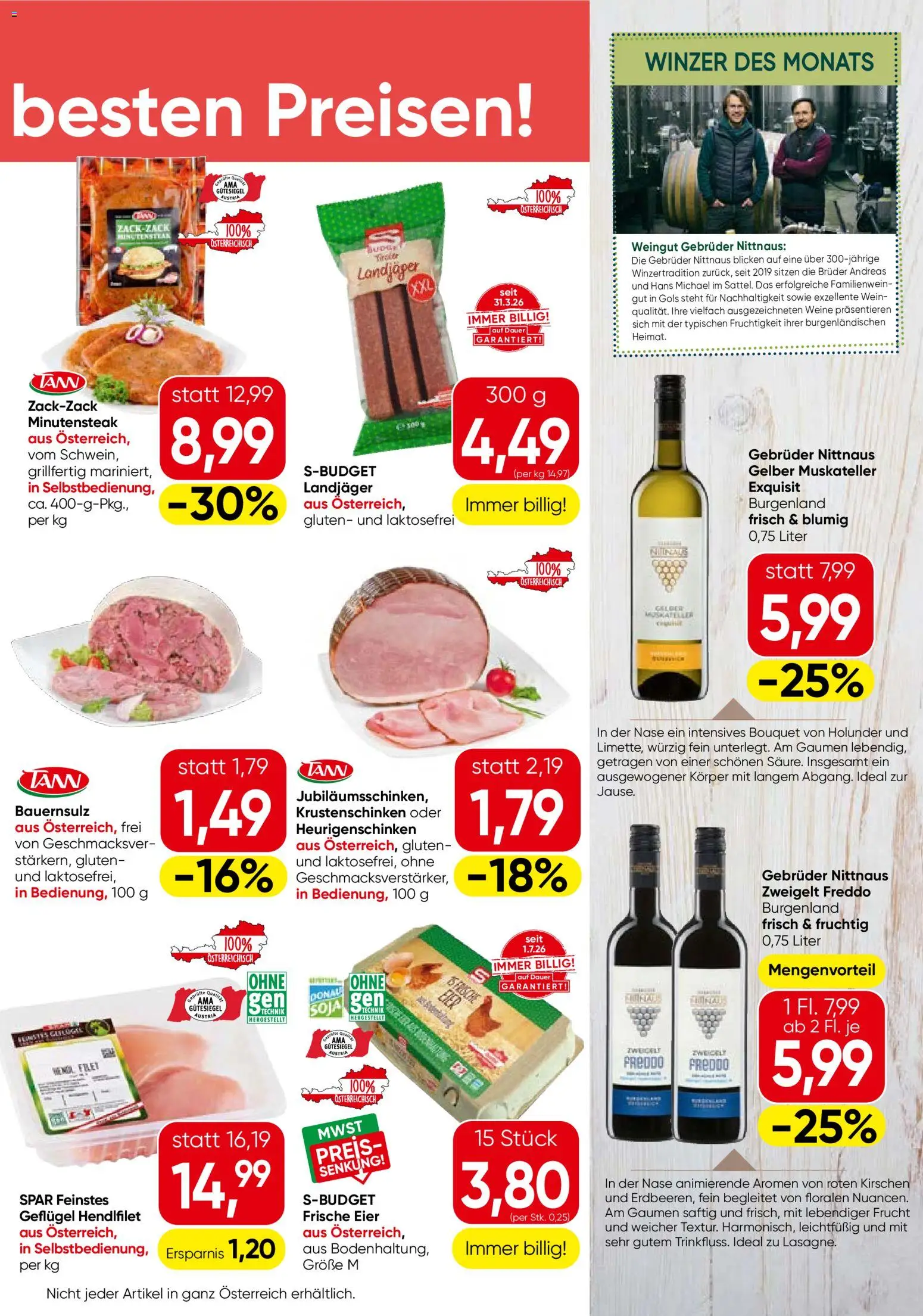 Eurospar Flugblatt gültig ab 16.07.2026 | Seite: 3 | Produkte: Eier, Wein