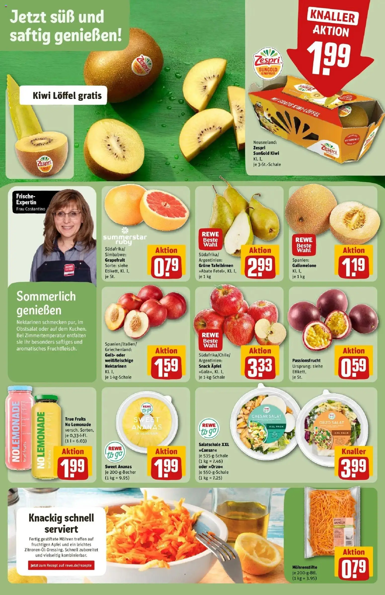 REWE Prospekt ab 10.08.2026 zum Blättern » Angebote | Seite: 4 | Produkte: Met, Ananas, Mohren, Kiwi