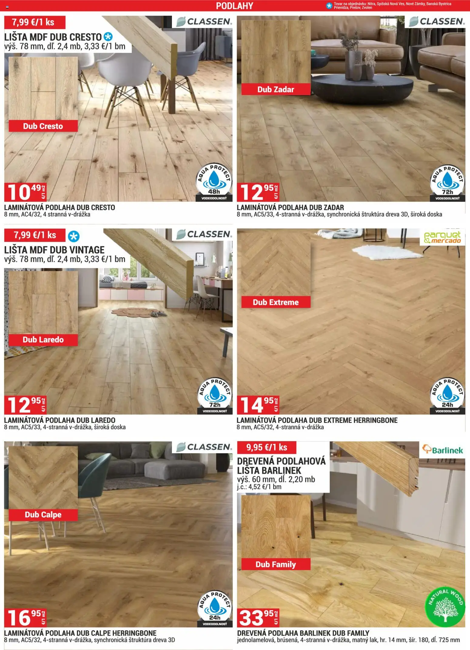 Nové Merkury Market akcie – leták je platný od 01.03.2026 | Strana: 4 | Produkty: Podlaha, Laminátová podlaha