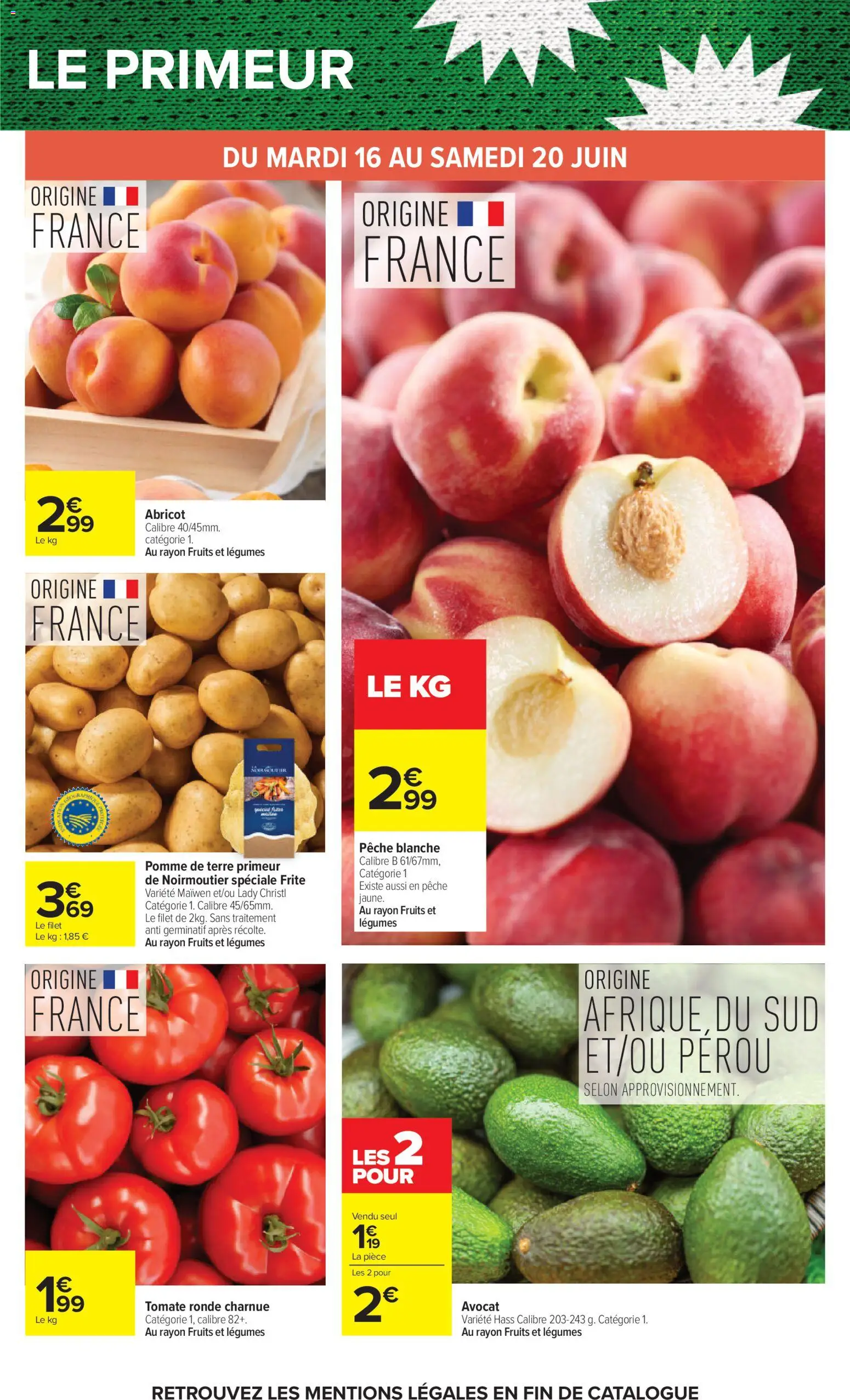{H1} | Page: 31 | Produits: Abricot, Pêche, Pomme, Pomme de terre