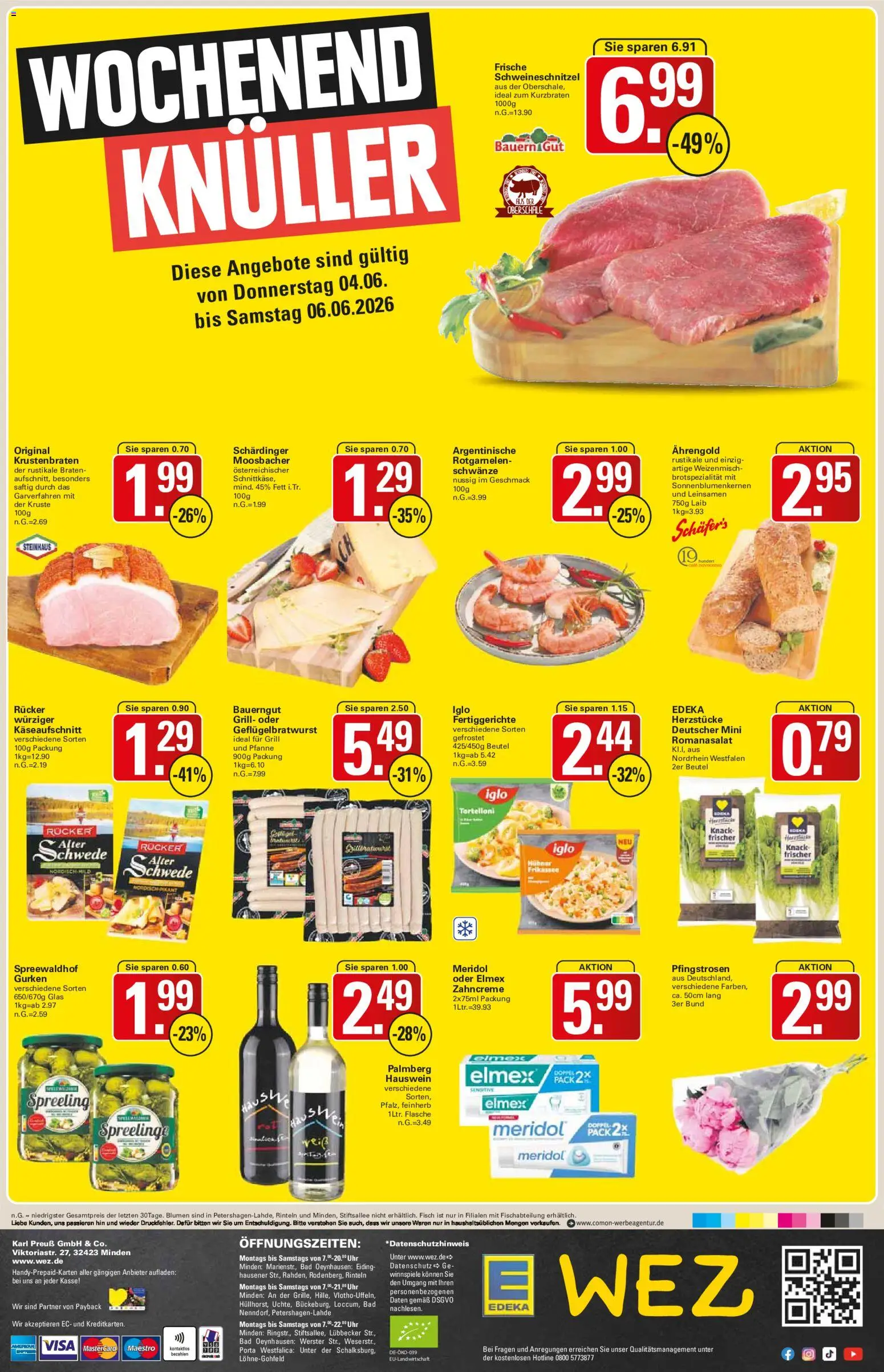 WEZ Prospekt – gültig ab 01.06.2026 | Seite: 18 | Produkte: Iglo, Fisch, Fertiggerichte, Uhr