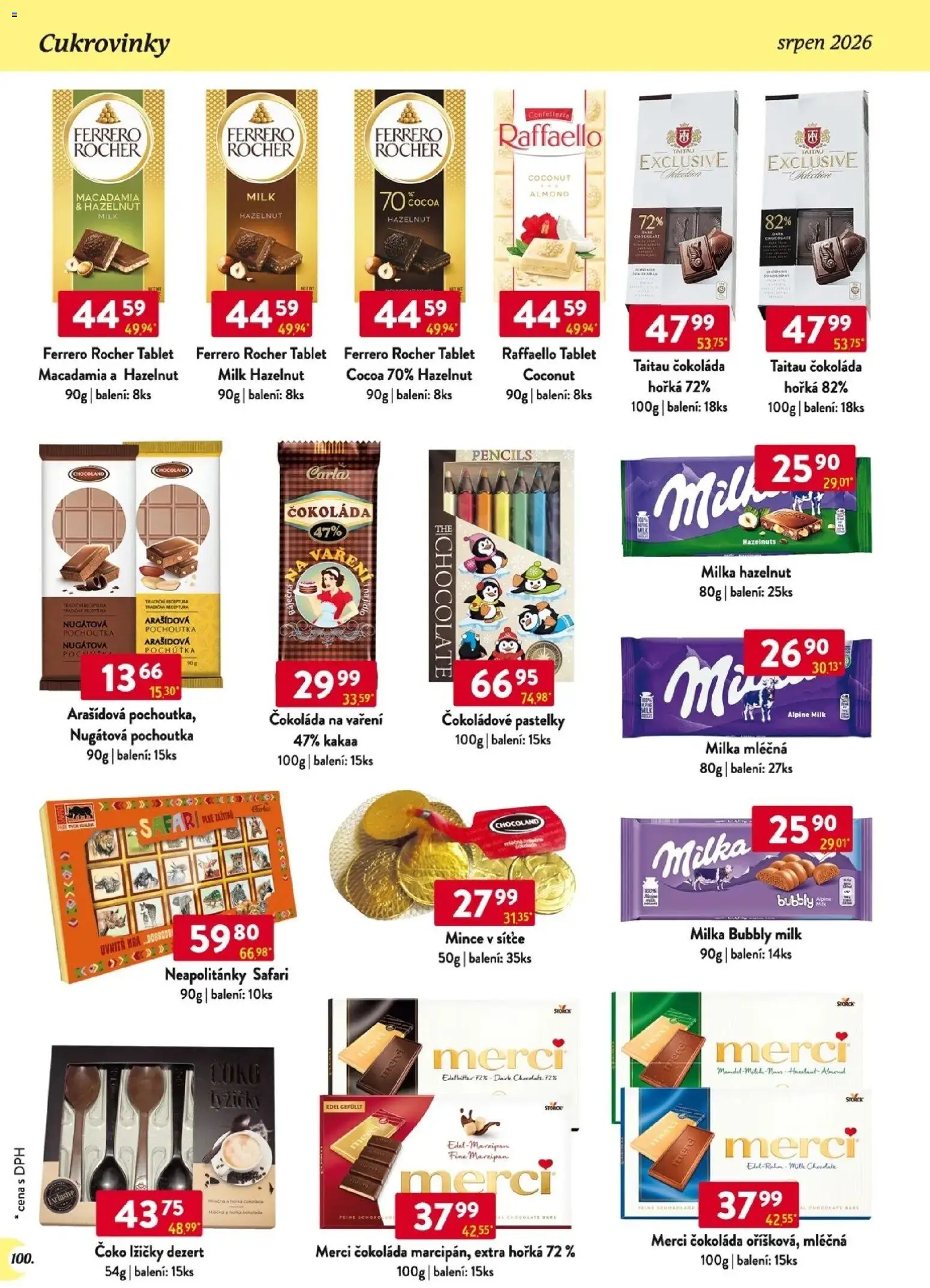 Astur & Qanto leták - Velkoobchod 08/2026 od 01.08.2026 | Strana: 101 | Produkty: Pastelky, Ferrero Rocher, Merci, Tablet