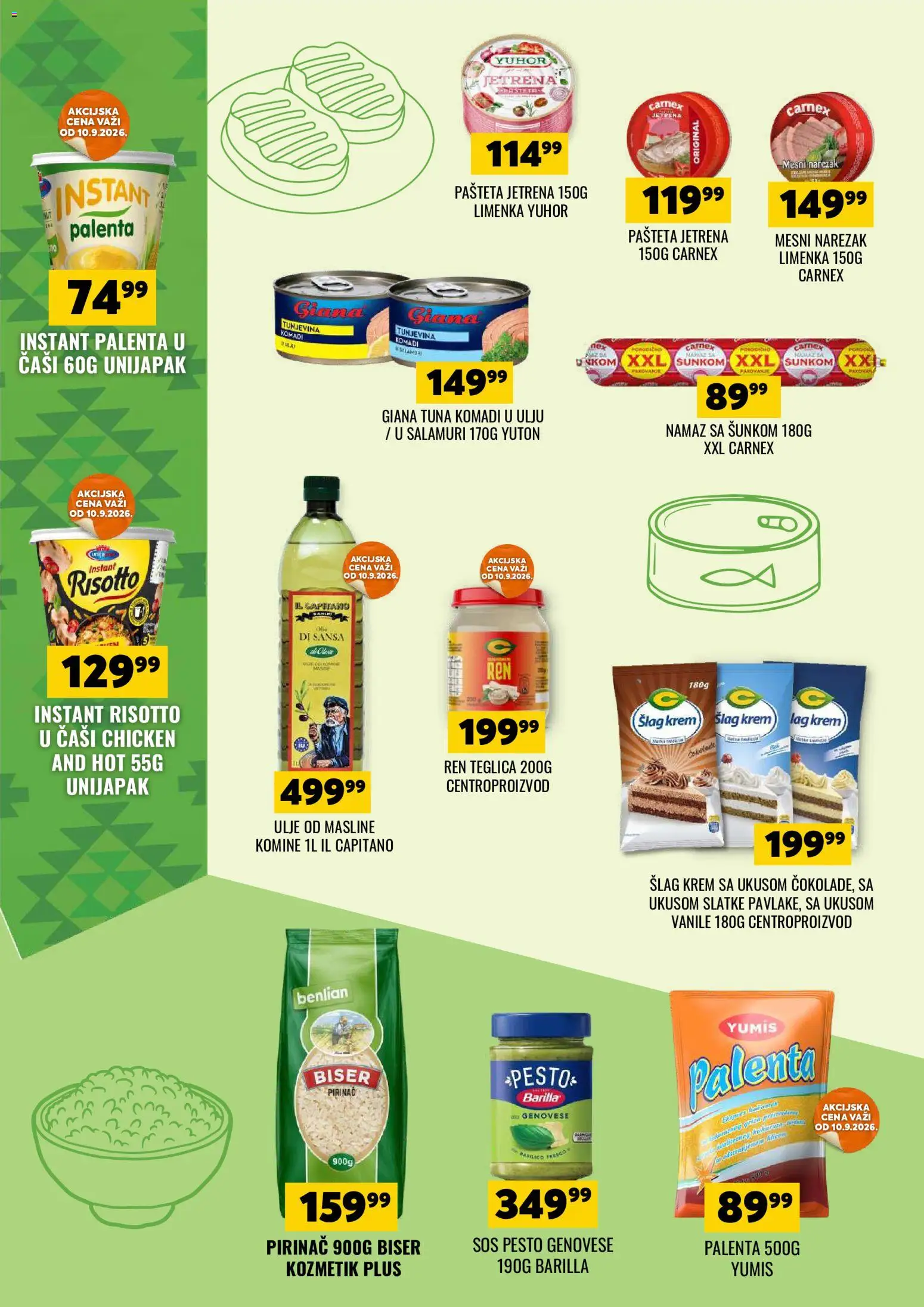 Tekijanka katalog - važi od 09.09.2026 | Strana: 6 | Proizvode: Pesto, Ren, Pirinač, Mesni narezak