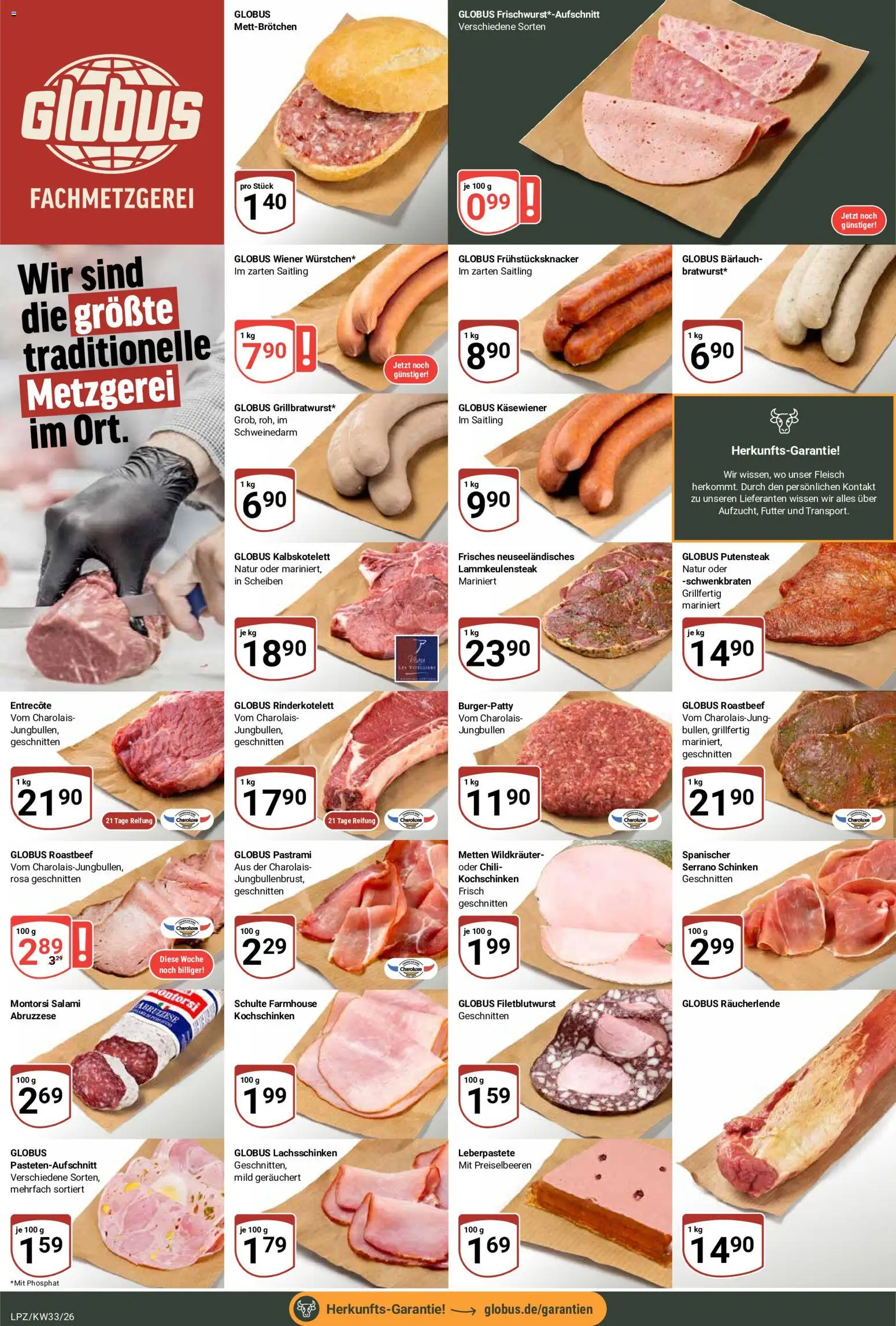 Globus Prospekt Leipzig – gültig ab 10.08.2026 | Seite: 12 | Produkte: Chili, Salami, Serrano schinken, Fleisch