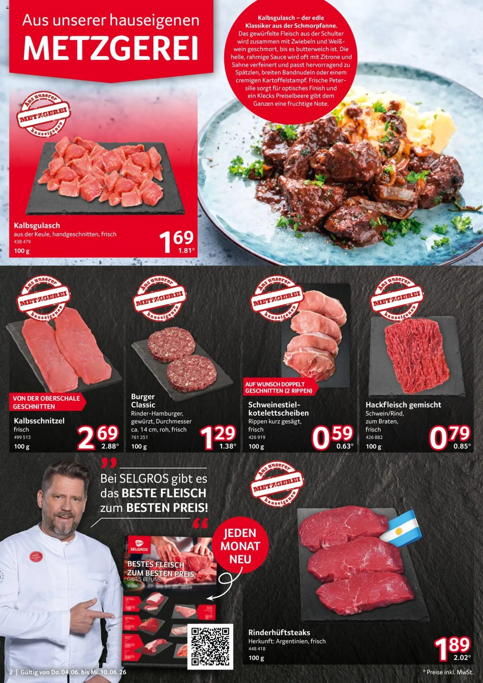 Selgros Prospekt – gültig ab 04.06.2026 | Seite: 2 | Produkte: Zwiebeln, Zitrone, Sahne, Hackfleisch