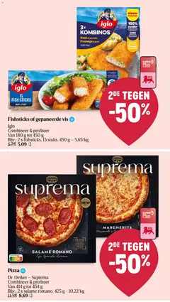 Pizza, Combineer & profiteer Van 414 g tot 454 g Bijv.: 2 x salame romano, 425 g - Voorbeeld van een folder van Delhaize, geldig van 21.05.2026 | Pagina: 20