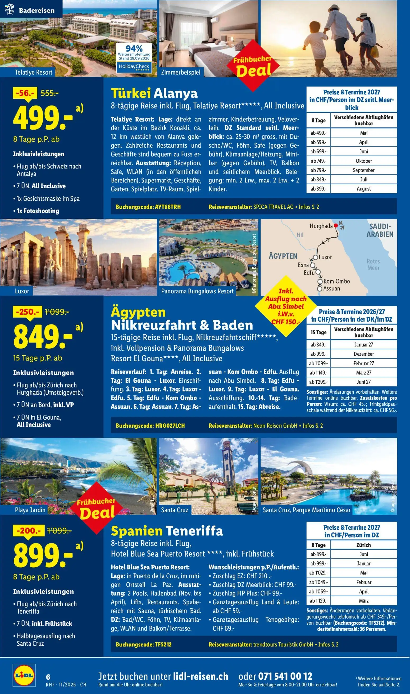 Lidl aktionen November Reise-Highlights – gültig ab 28.10.2026 | Seite: 6 | Produkte: Uhr, Spiel, HP, Gesichtsmaske
