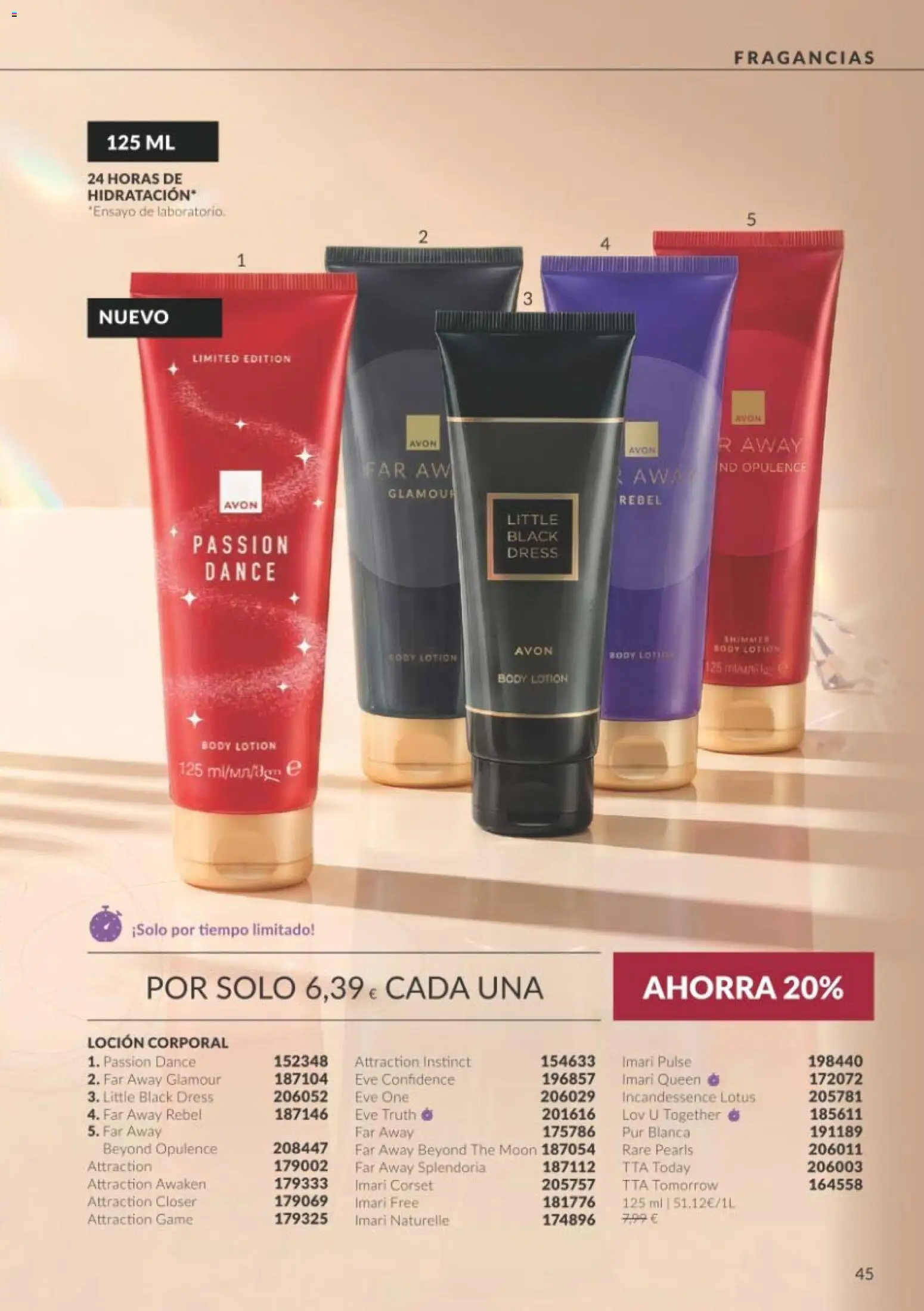 Catálogo AVON Black Friday │ válido desde el 01/11/2026 | Página: 45 | Productos: Loción corporal, Lotus, Body