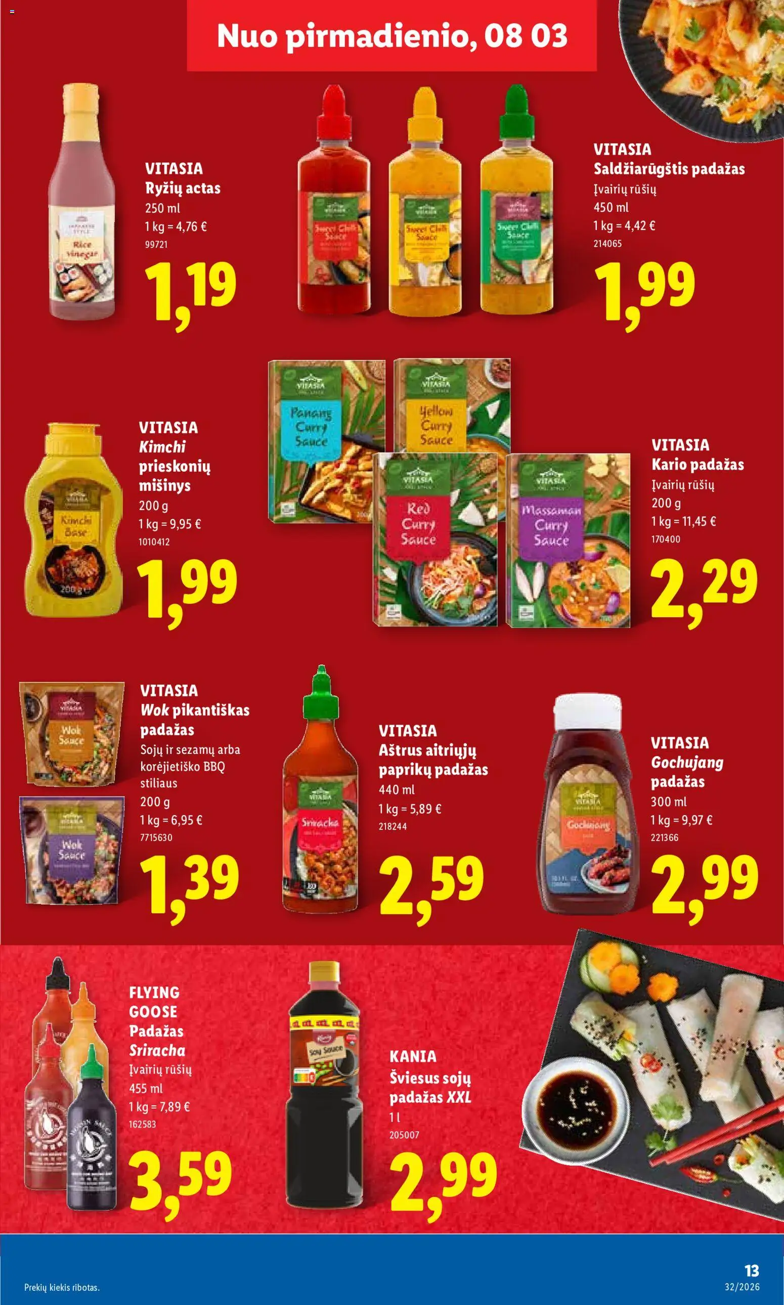 LIDL akcijos nuo 2026.08.03 | Puslapis: 13 | Prekių: Padažas