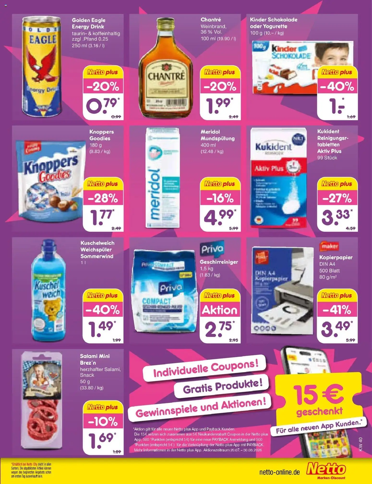 Netto Marken-Discount Prospekt Velden – gültig ab 28.09.2026 | Seite: 74 | Produkte: Energy, Yogurette, Weichspüler, Chantré