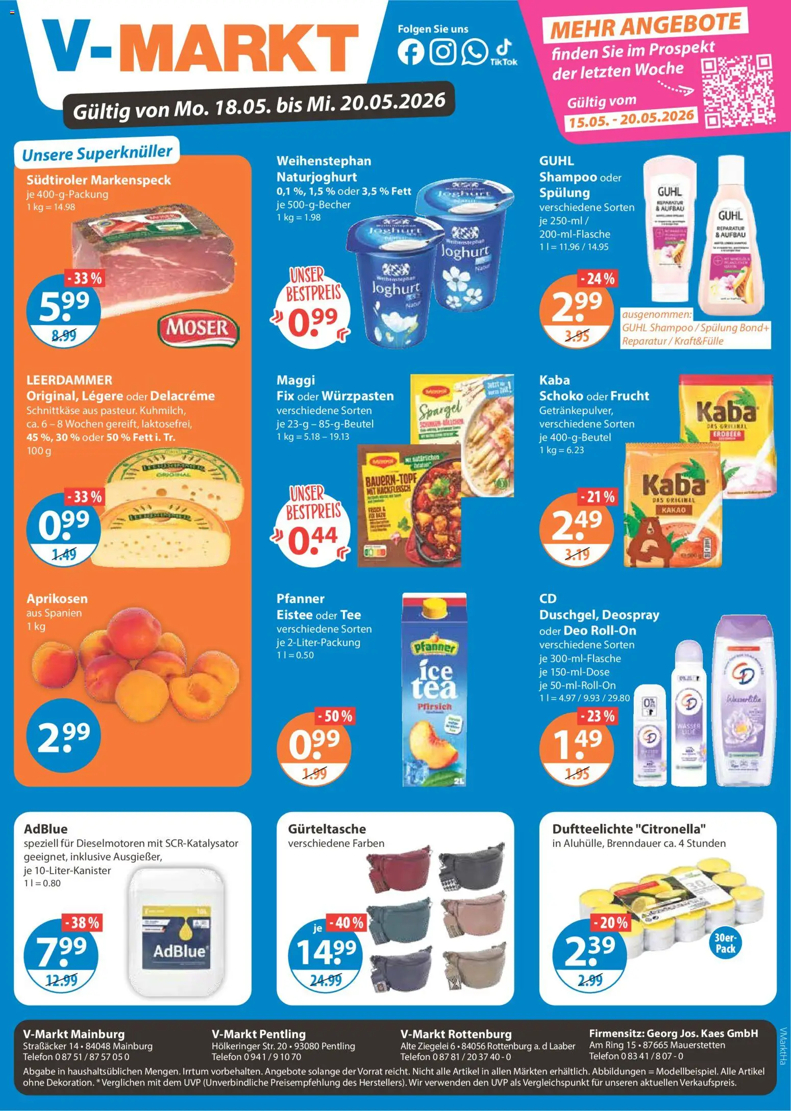 V-Markt Hallertau / Oberpfalz ab Montag – gültig ab 18.05.2026 | Seite: 1