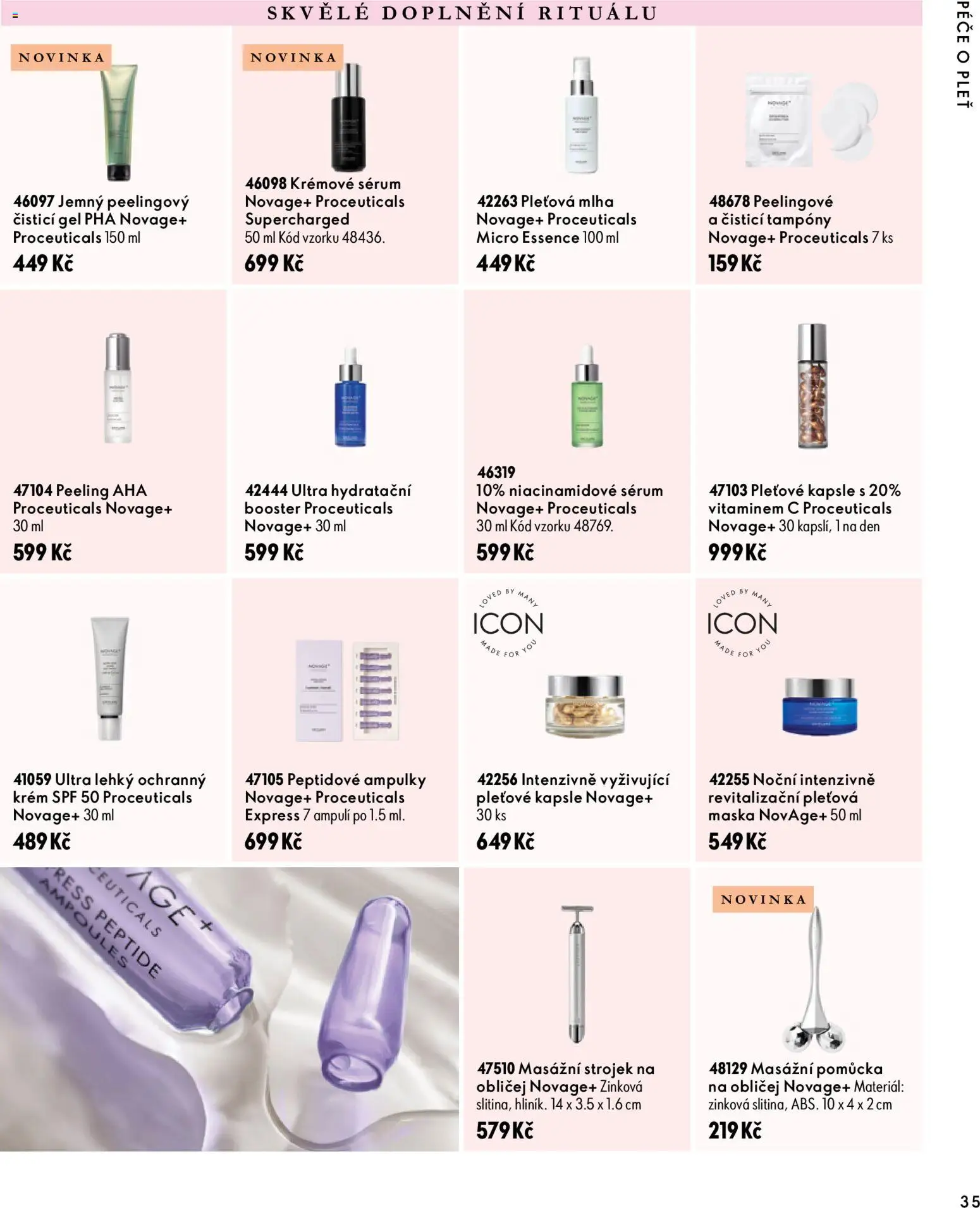 Oriflame katalog Novage+ Proceuticals od 30.09.2026 | Strana: 35 | Produkty: Sérum, Kapsle, Maska, Peeling
